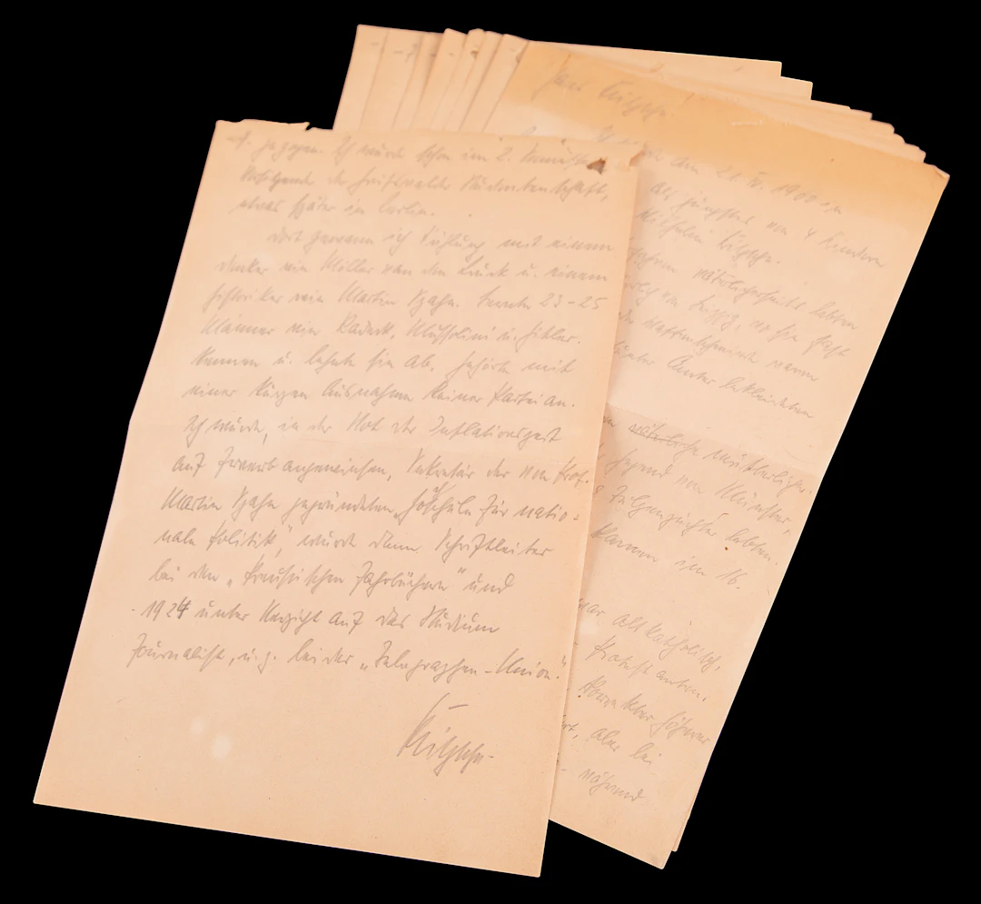 Hans Fritzsche Autograph Manuscript Signed - Autobiographical Statement