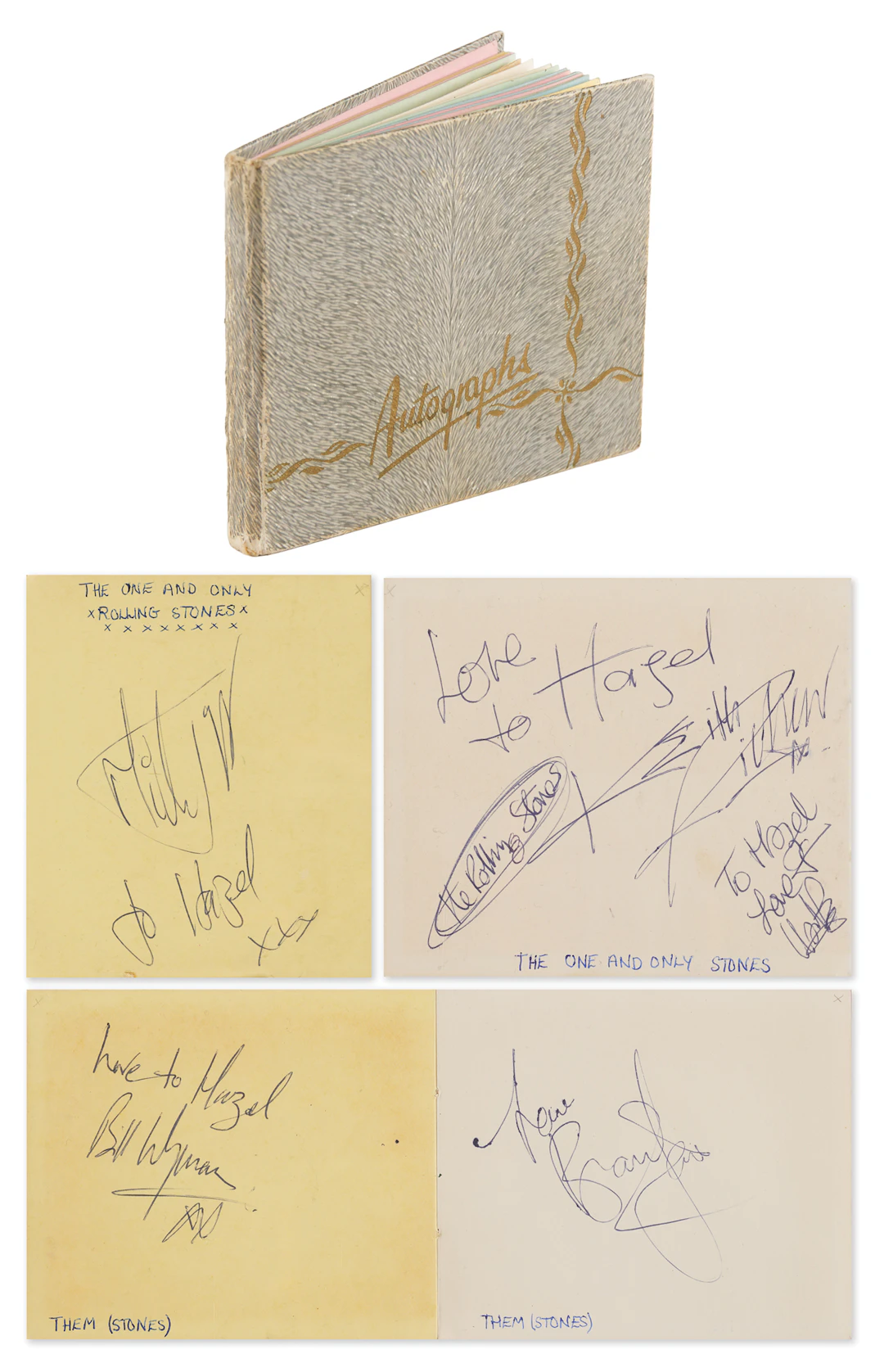 Rolling Stones Signatures - Obtained at Colston Hall, Bristol (October 1, 1964)