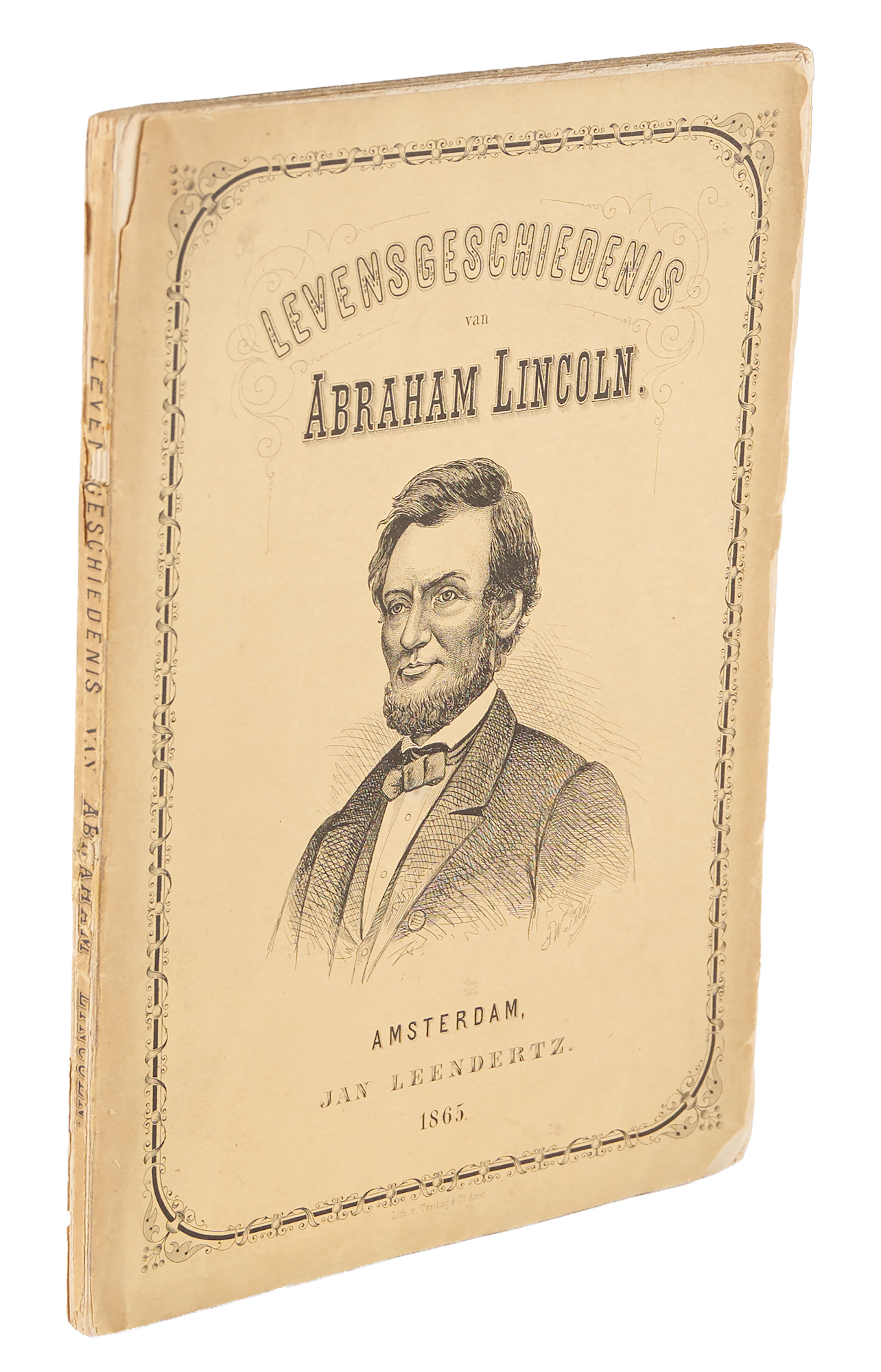 Abraham Lincoln: 1865 Dutch Biography Published by Jan Leendertz