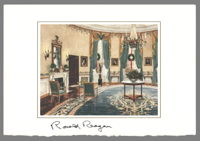 Ronald Reagan Signed White House Christmas Card (1985)