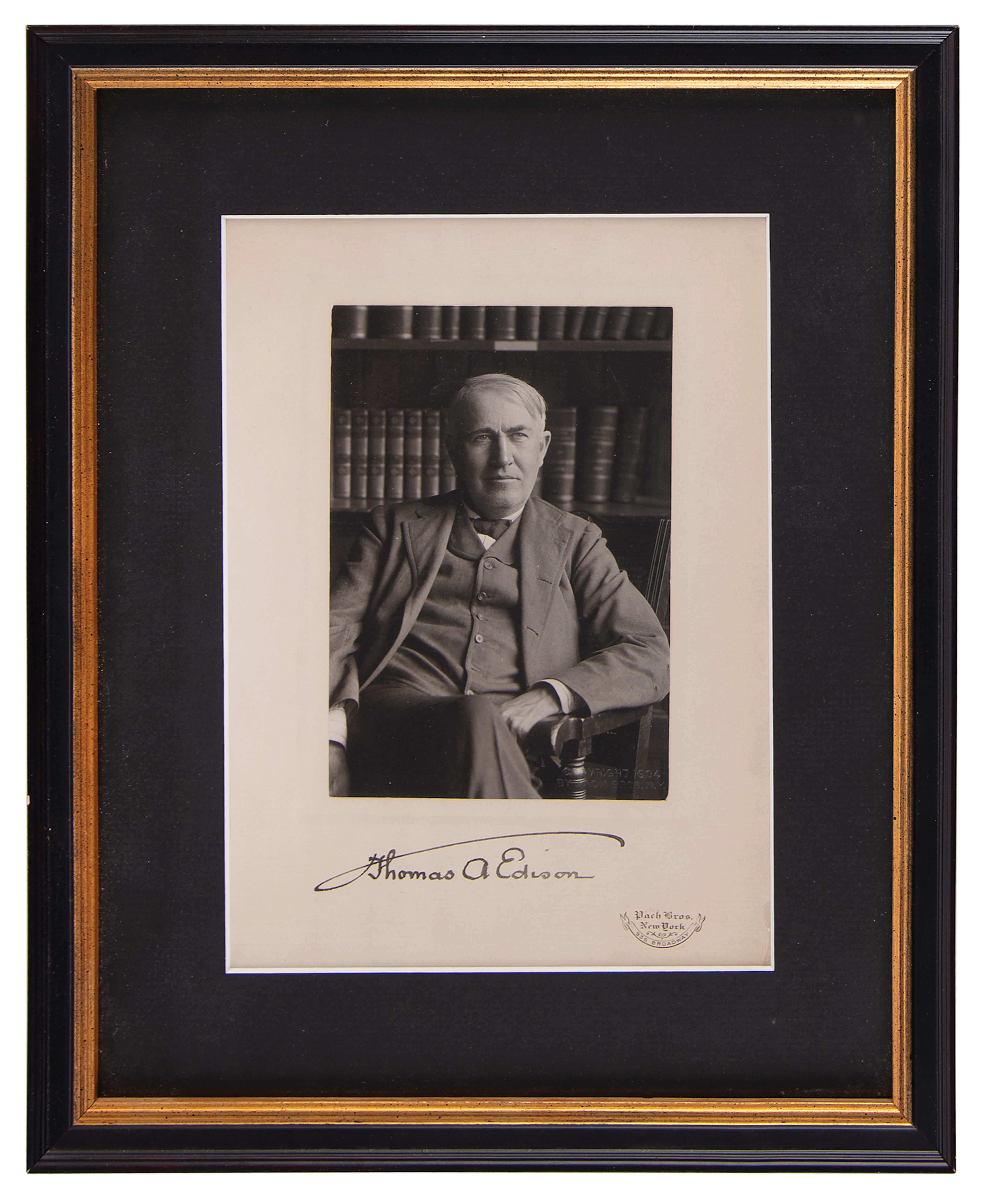 Thomas Edison Signed Photograph by Pach Bros.