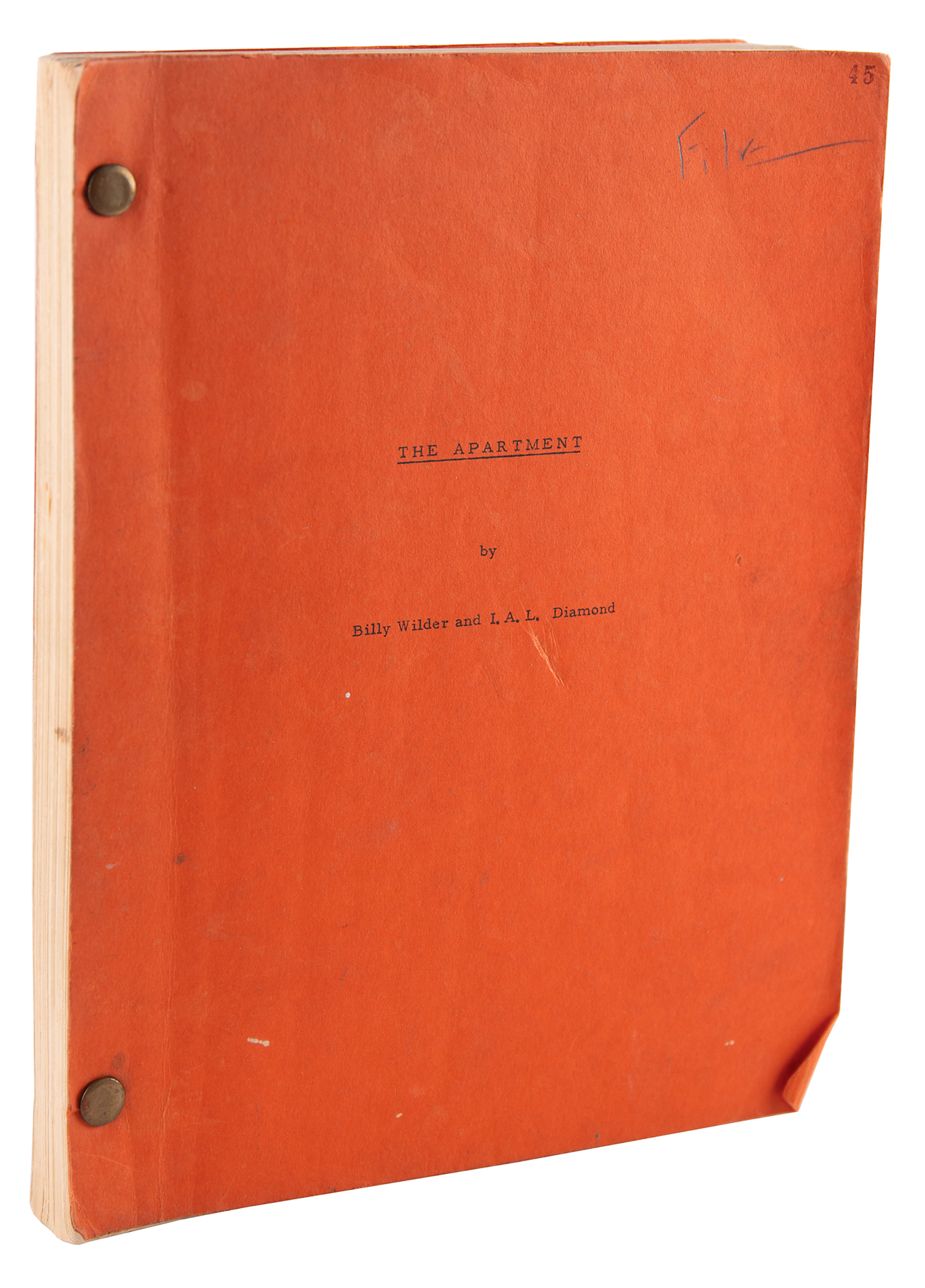 The Apartment Original Script by Billy Wilder and I. A. L. Diamond - File Copy