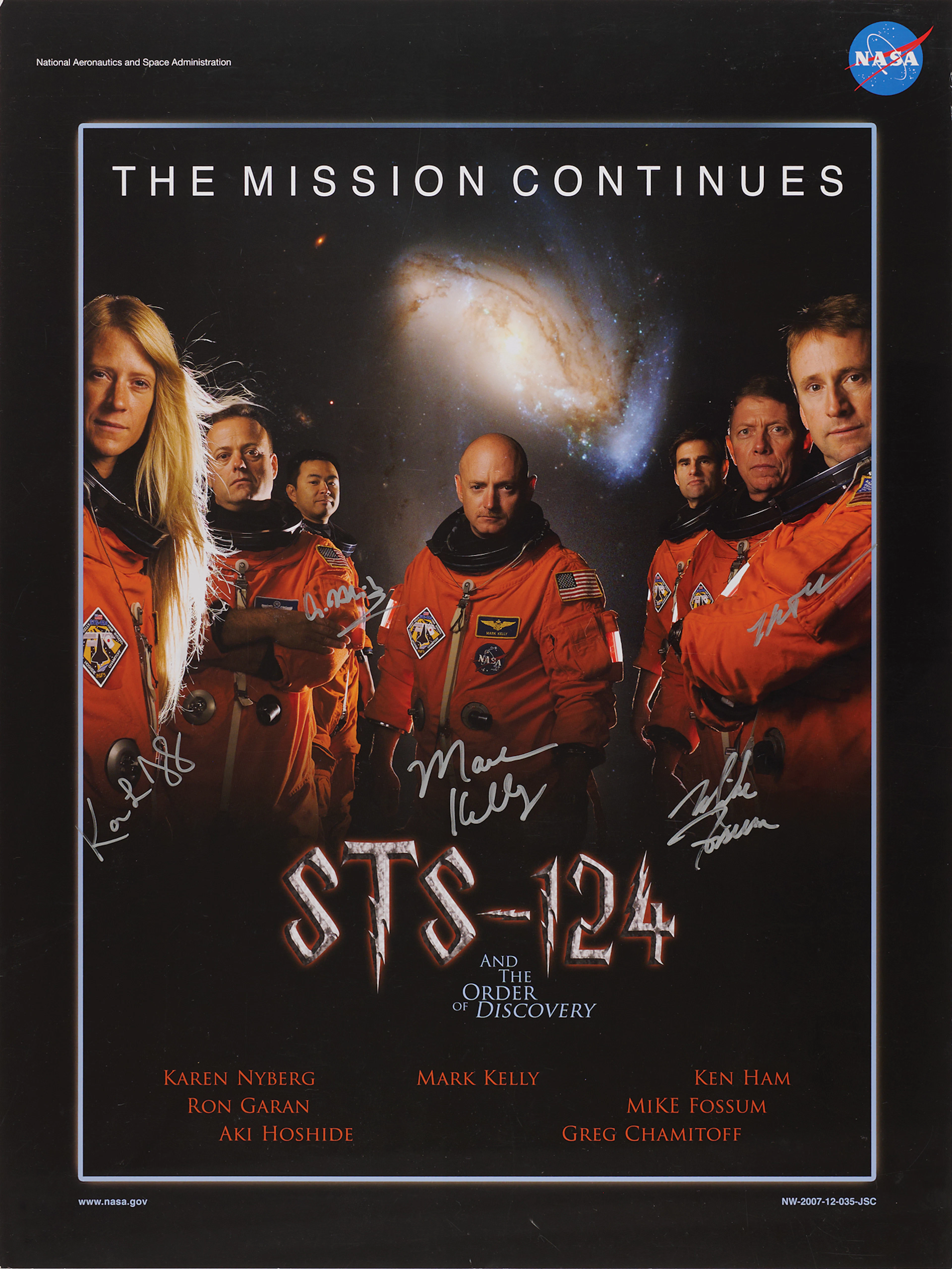 STS-124 Signed 'Harry Potter' Poster (18˝ x 24˝)