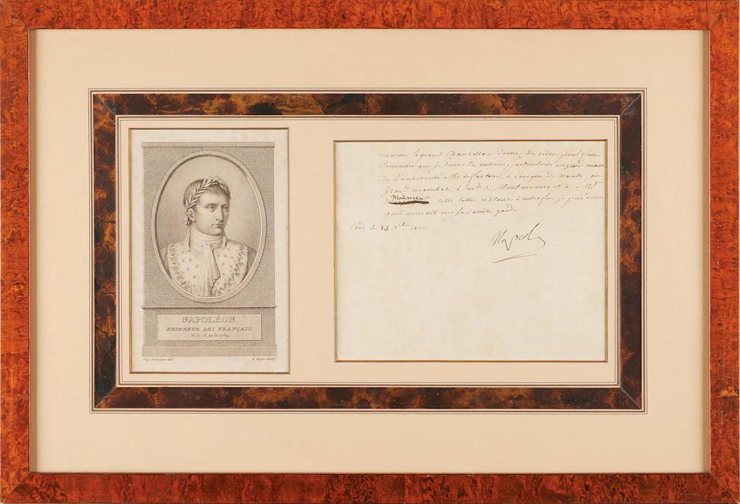 Napoleon Letter Signed, Concerning Imperial Court Administration
