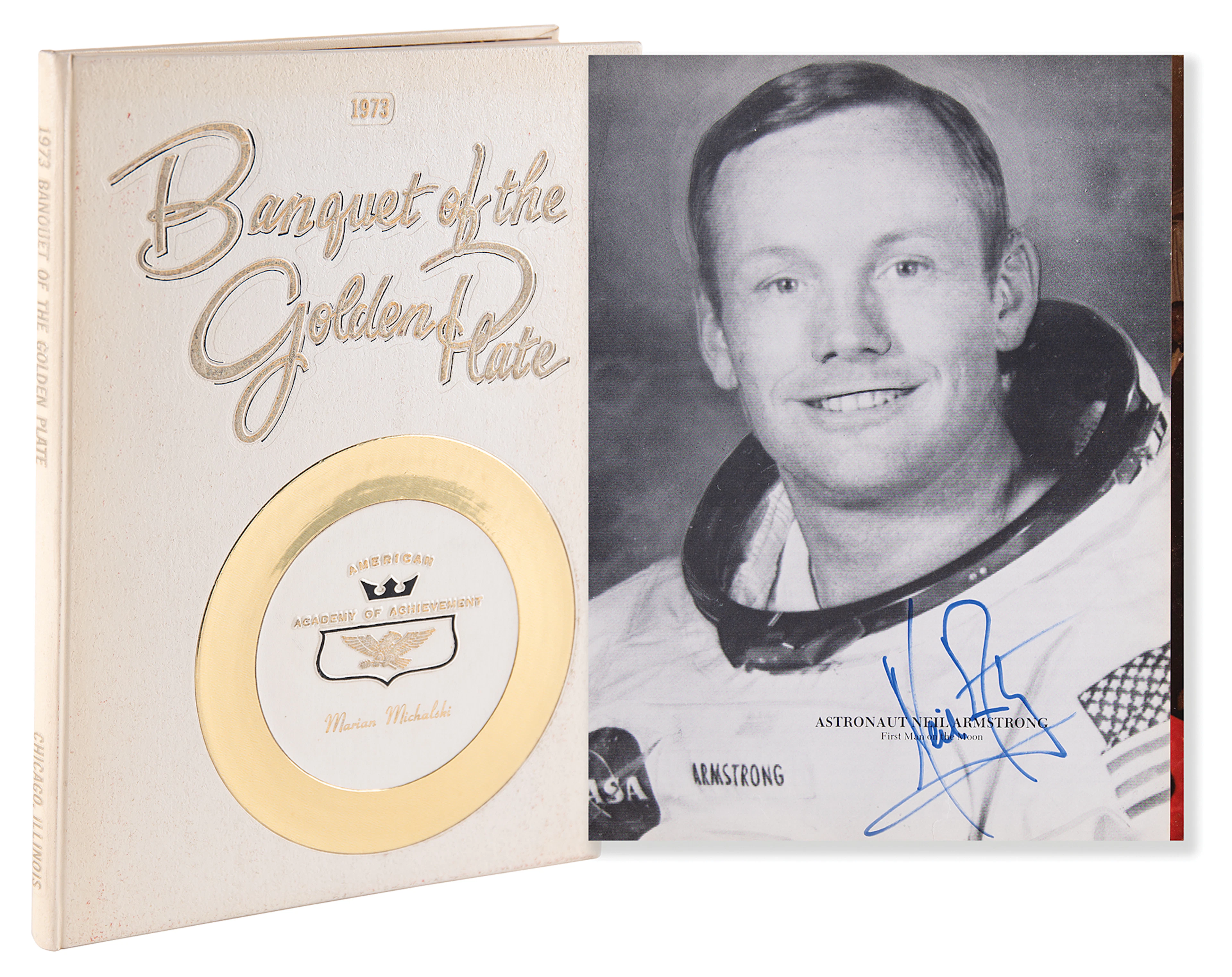 Neil Armstrong Signed 1973 'Annual American Academy of Achievement' Program