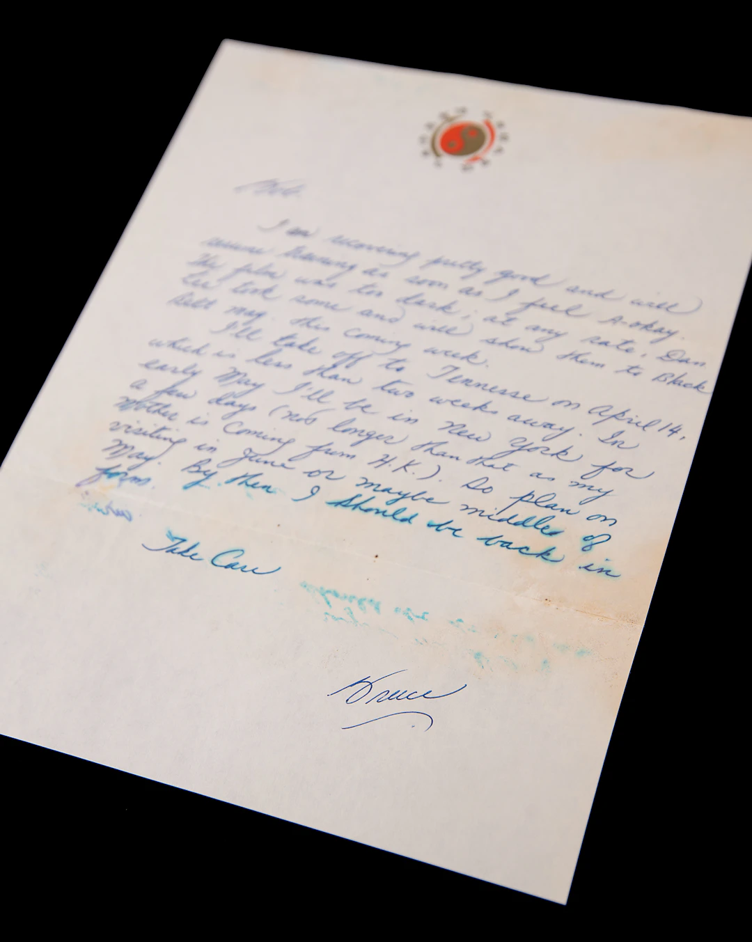 Bruce Lee Autograph Letter Signed to Robert Baker - Recovering and