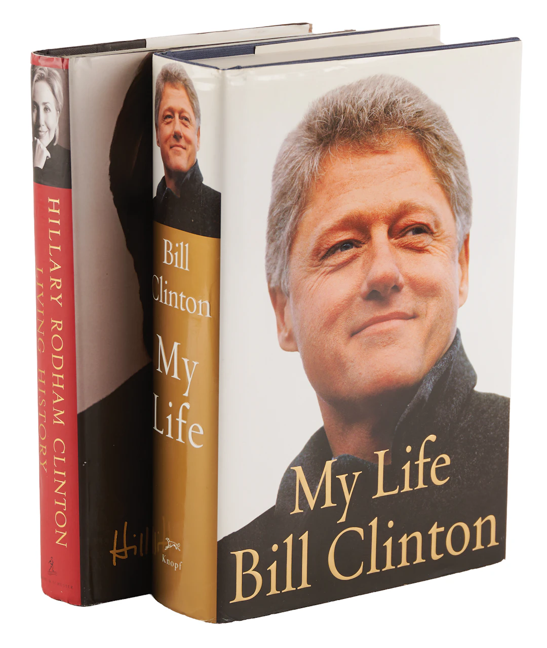 Bill and Hillary Clinton (2) Signed Books - My Life and Living History