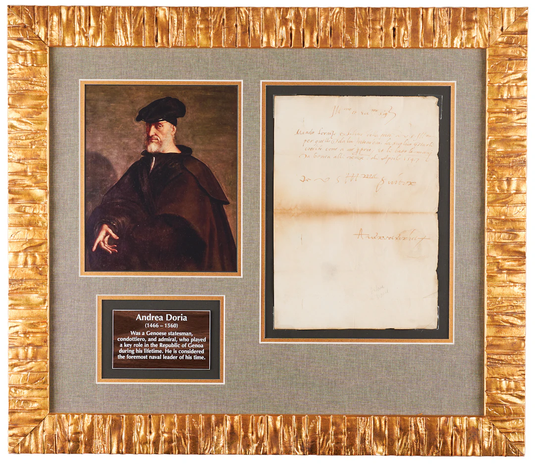 Andrea Doria Autograph Letter Signed