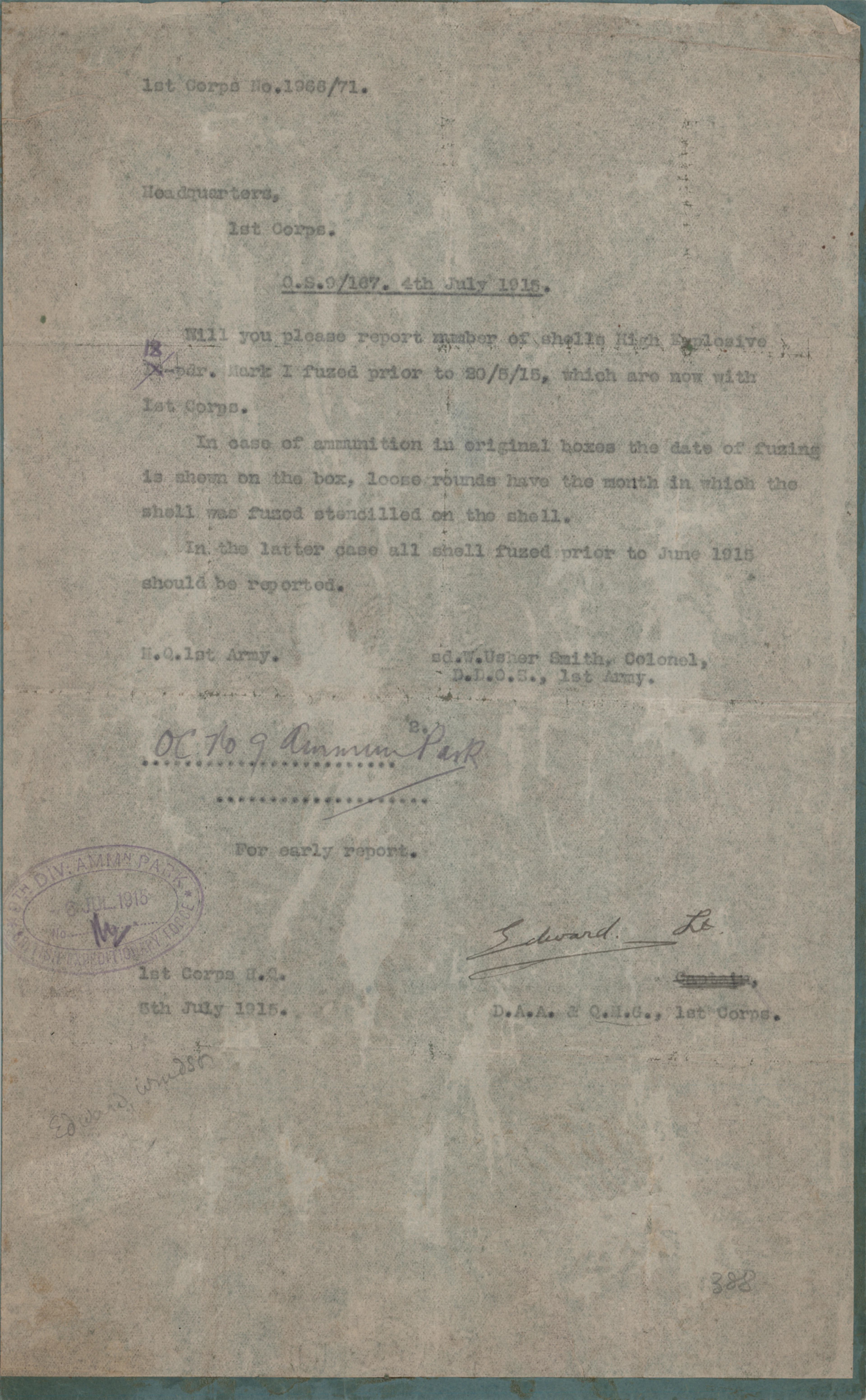 King Edward VIII World War I-Dated Document Signed