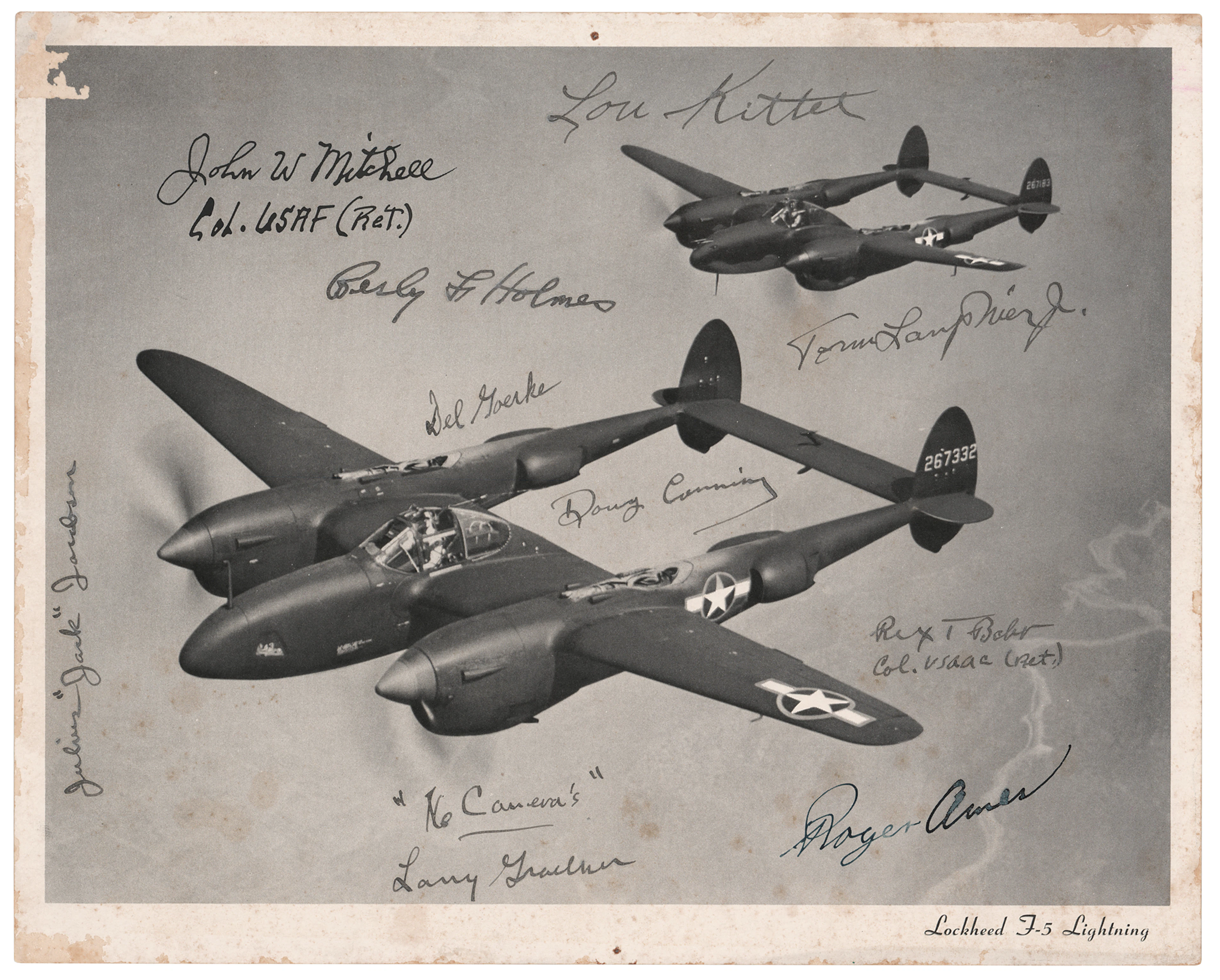 World War II: Operation Vengeance (10) Multi-signed P-38 Lightning