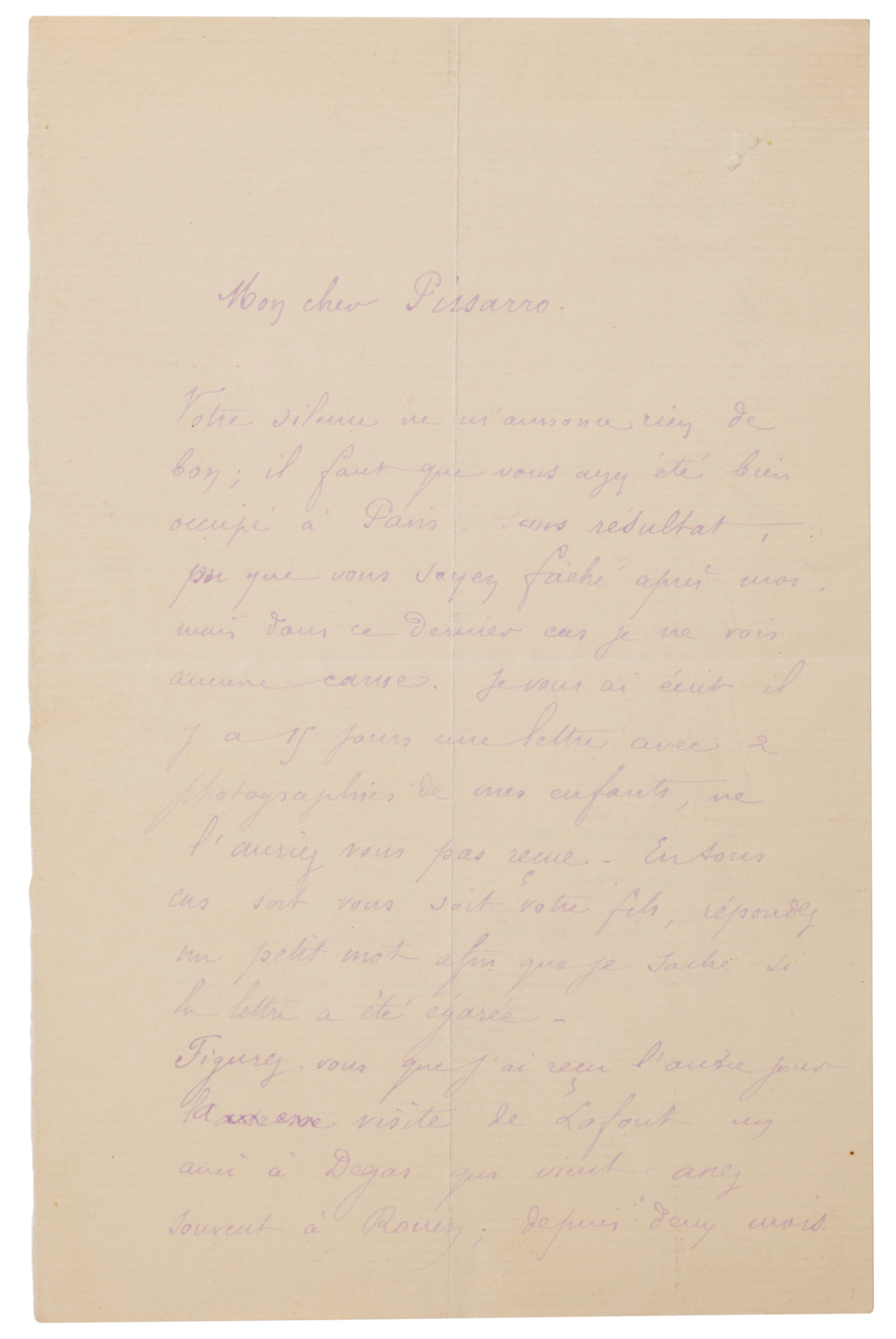 Paul Gauguin Autograph Letter Signed to Camille Pissarro, Mentioning