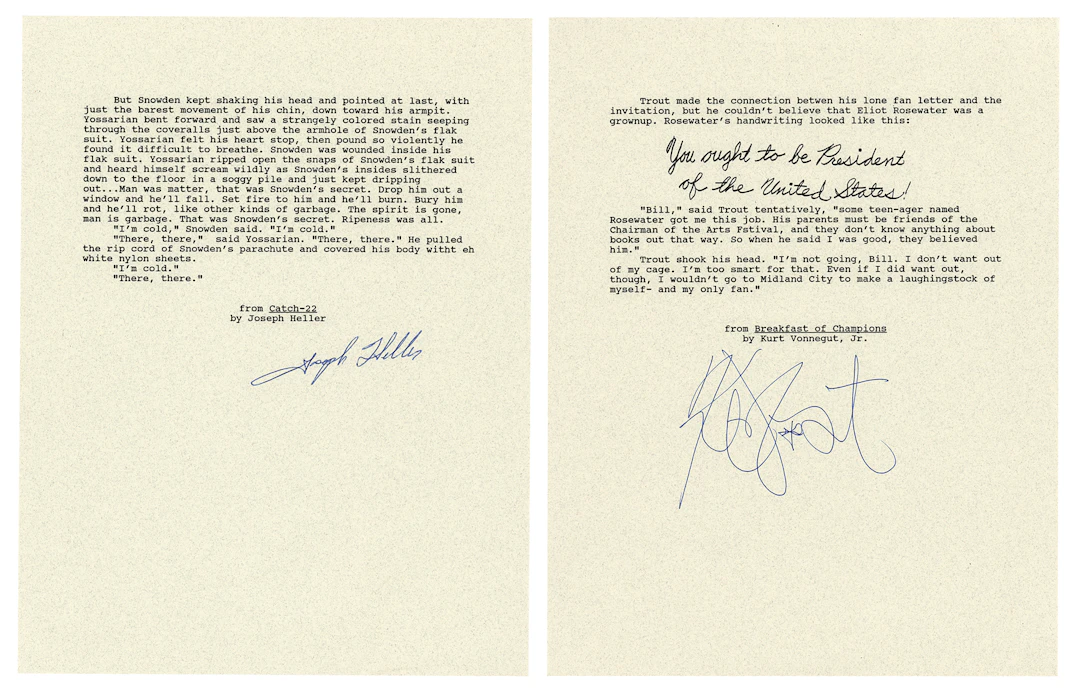 Kurt Vonnegut and Joseph Heller