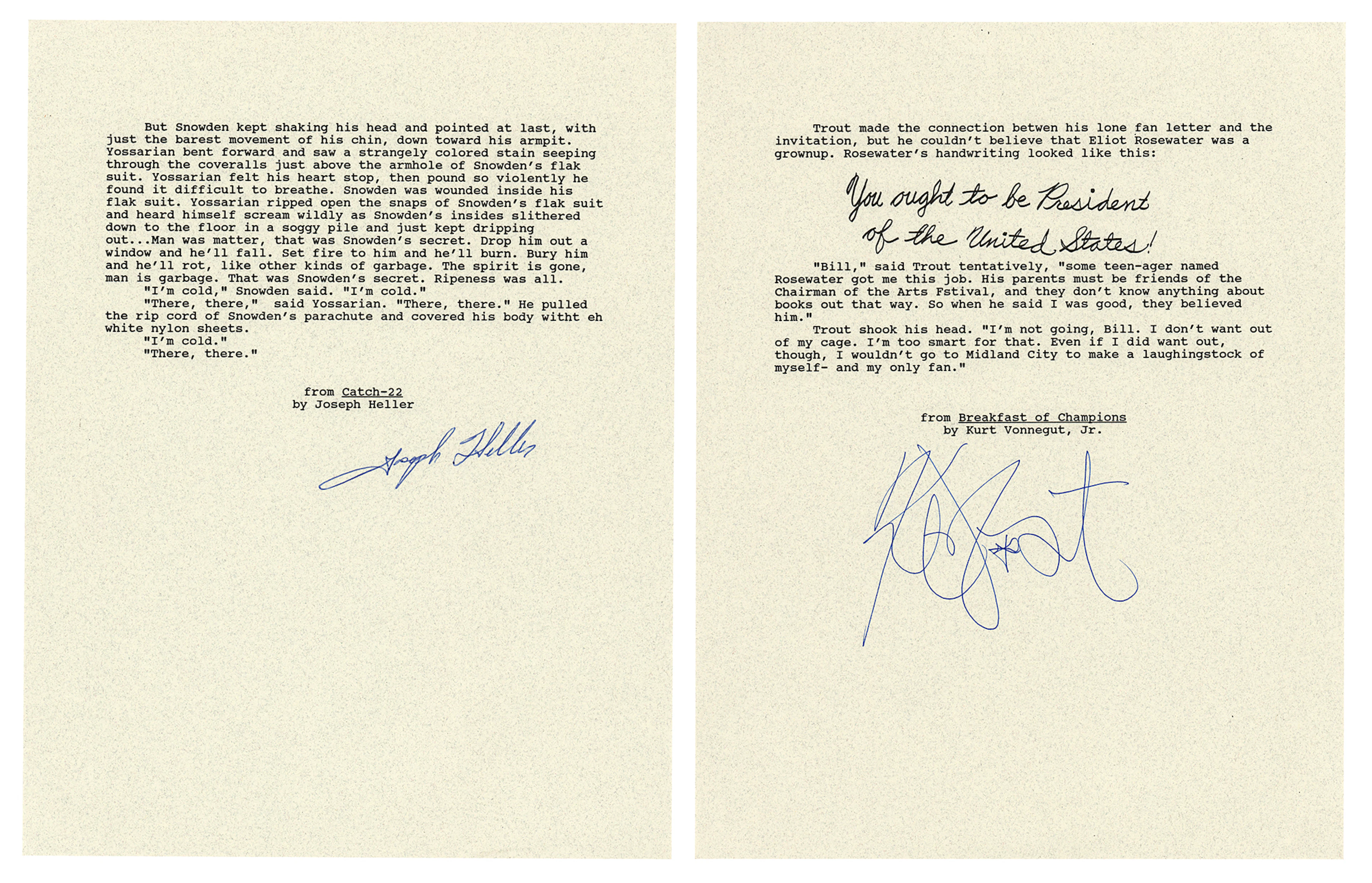 Kurt Vonnegut and Joseph Heller