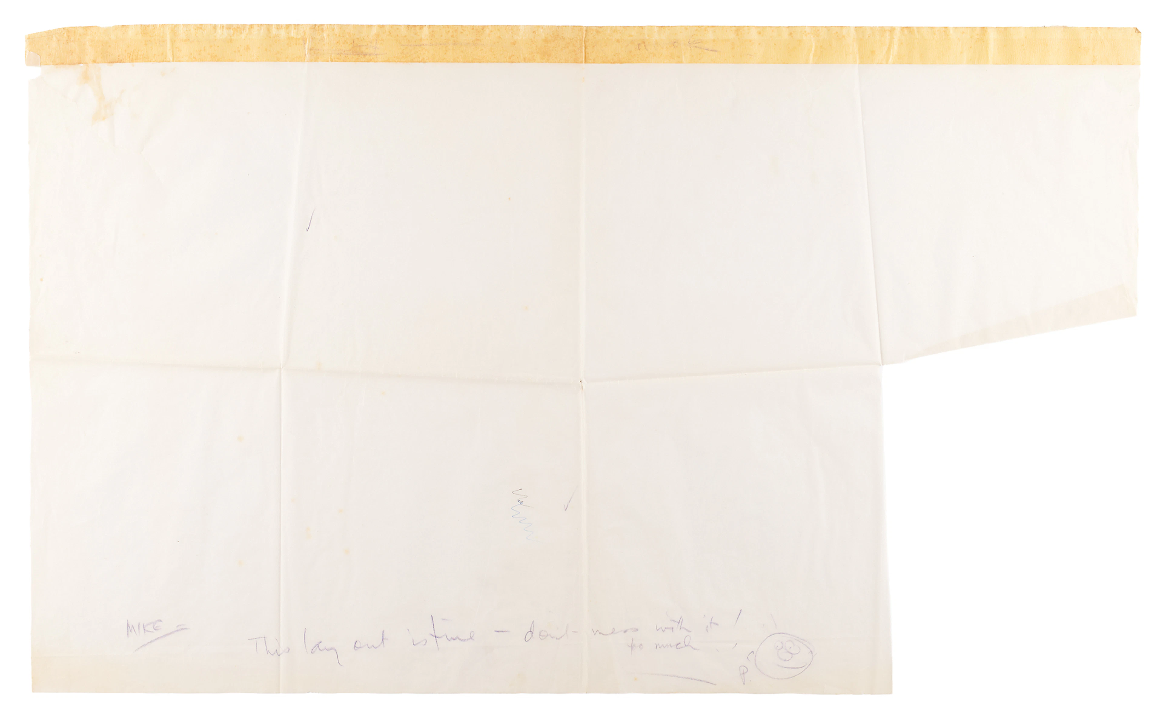 Paul McCartney Autograph Note Signed to Designer Mike Ross