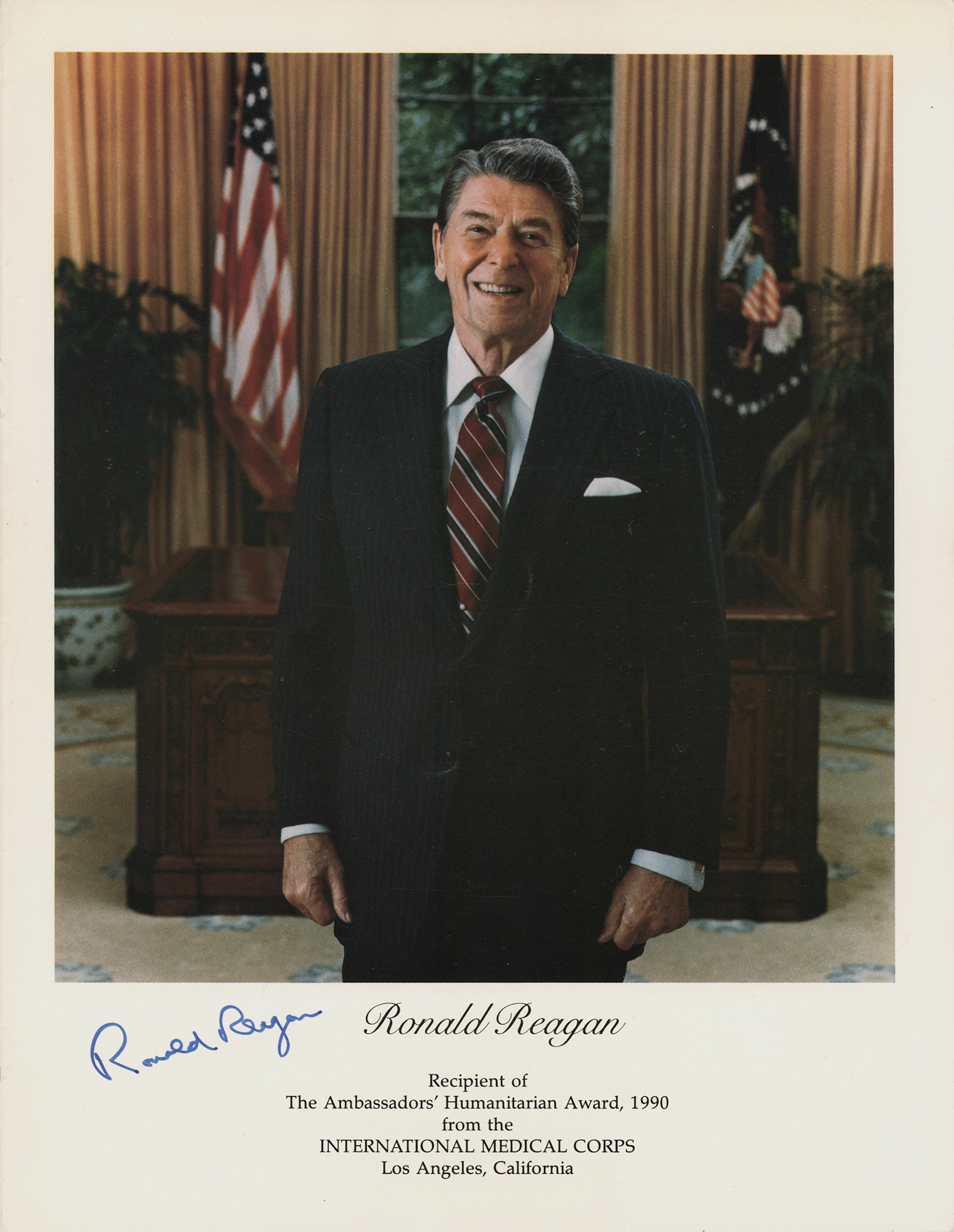 Ronald Reagan Signed Program