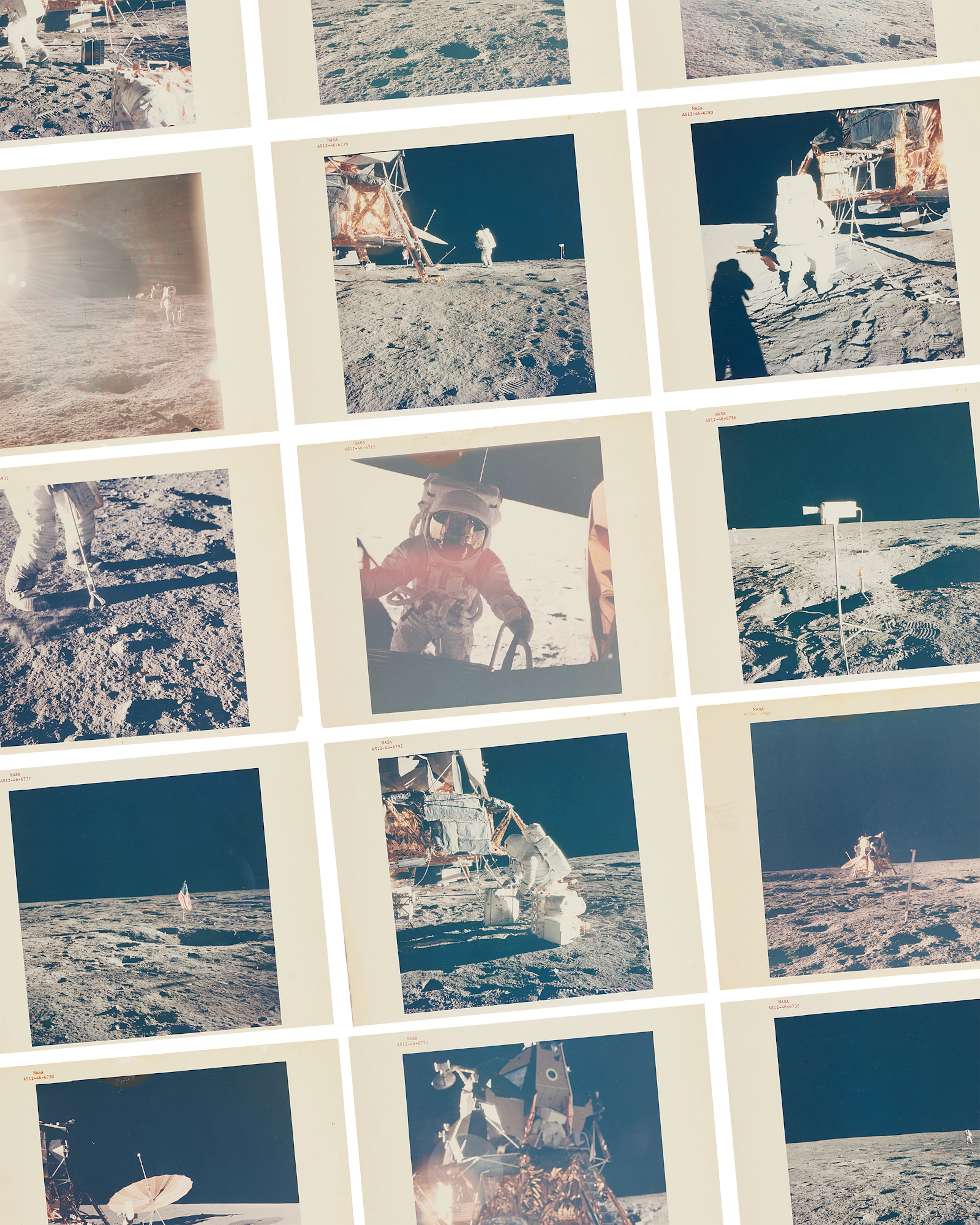 Apollo 12 Collection of (95) Official 'Type I' Red-Numbered NASA Photographs