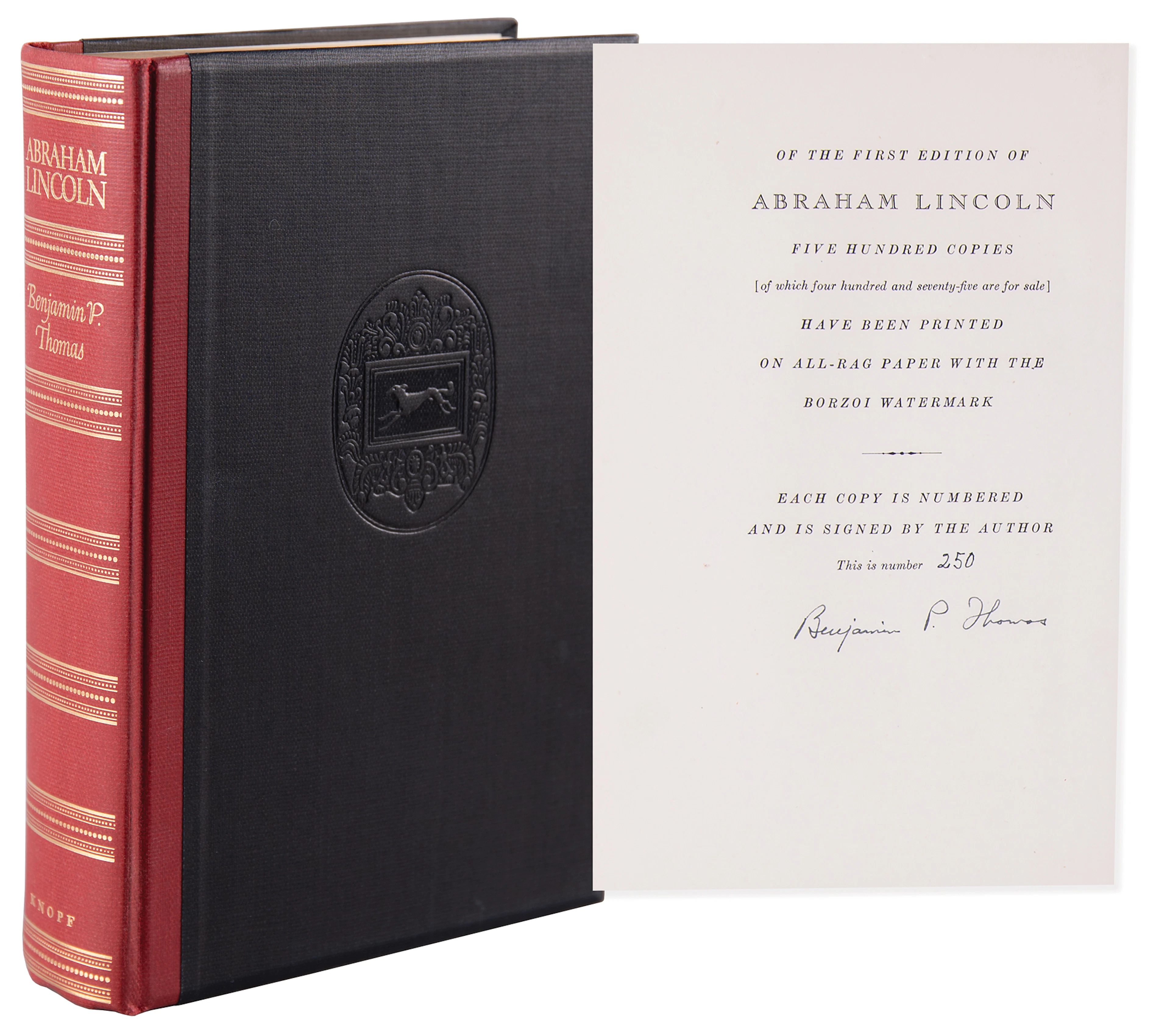 Abraham Lincoln: A Biography by Benjamin P. Thomas (Ltd. Ed. #250/500)