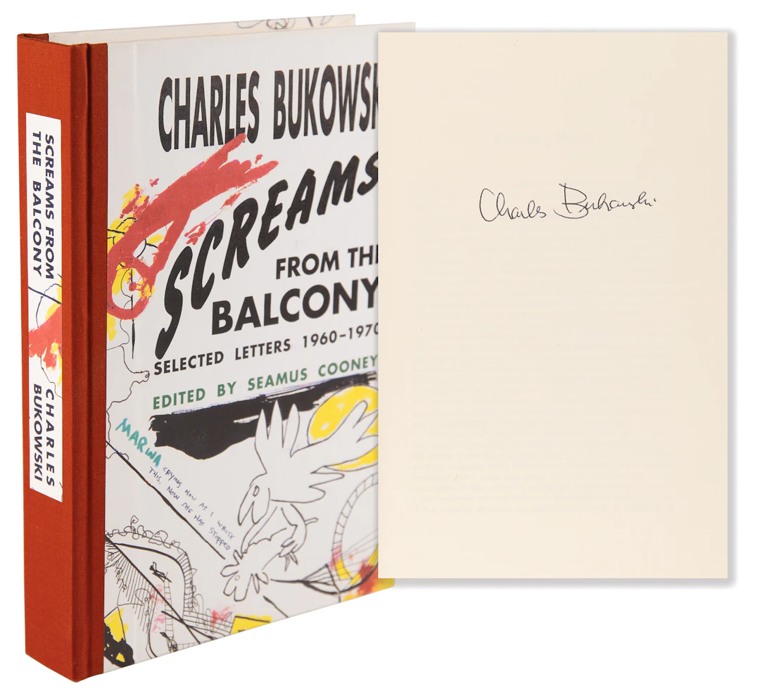 Charles Bukowski Signed Book - Screams From the Balcony (Ltd. Ed. #57/300)