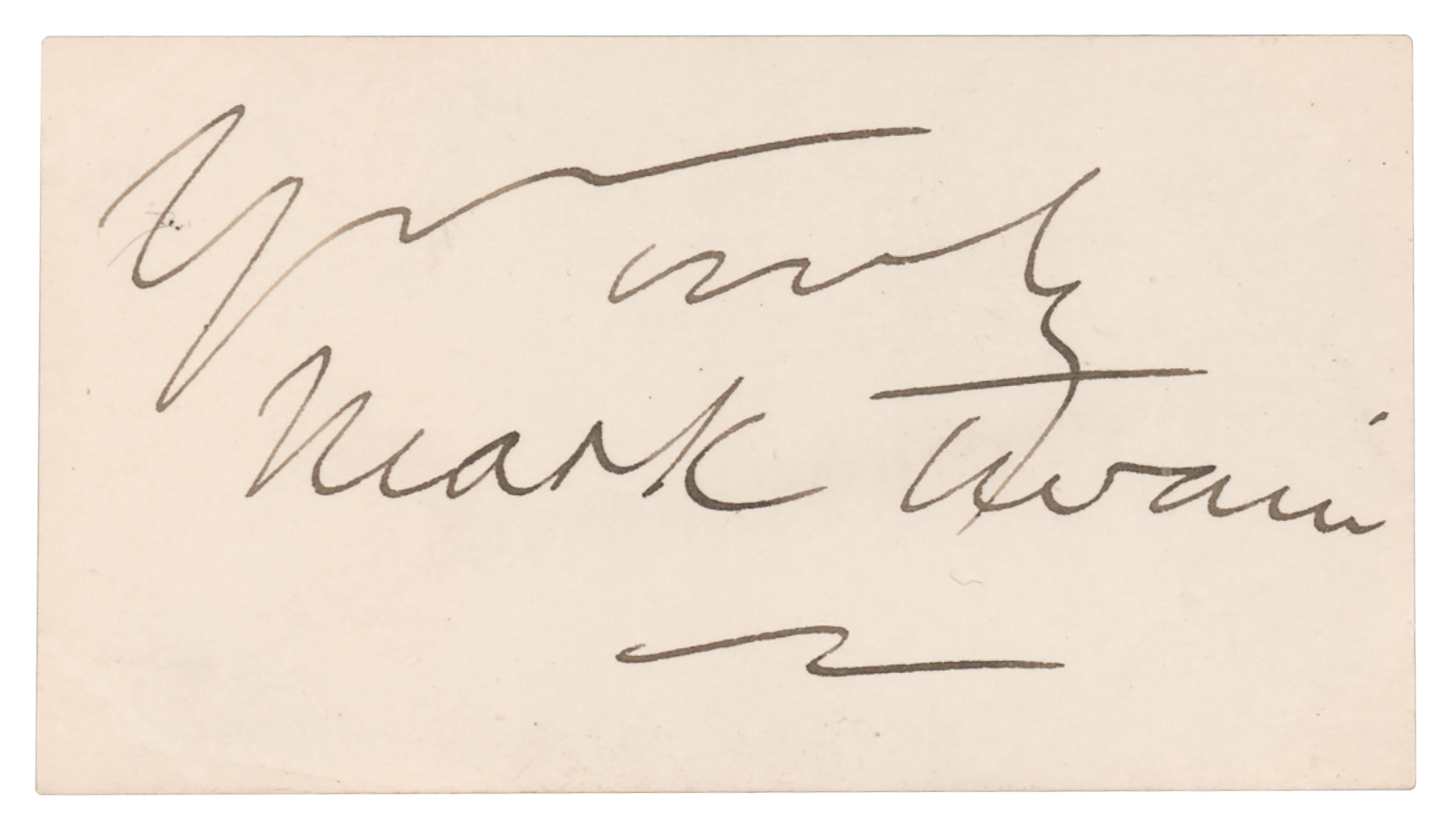 Samuel L. Clemens Signature as "Mark Twain"