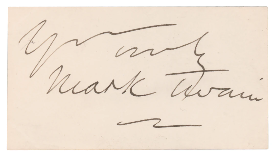 Samuel L. Clemens Signature as "Mark Twain"