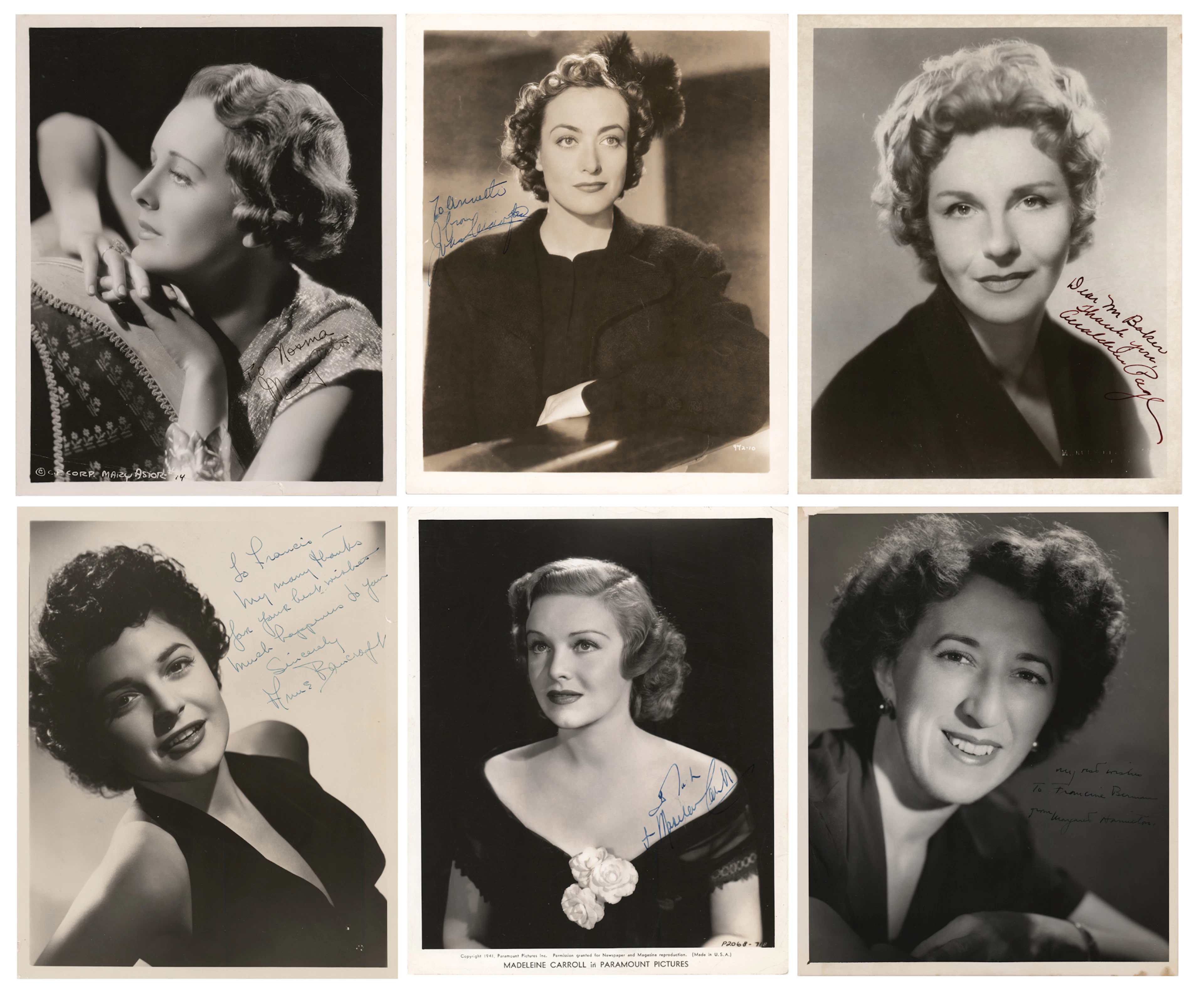 Actresses (6) Signed Photographs