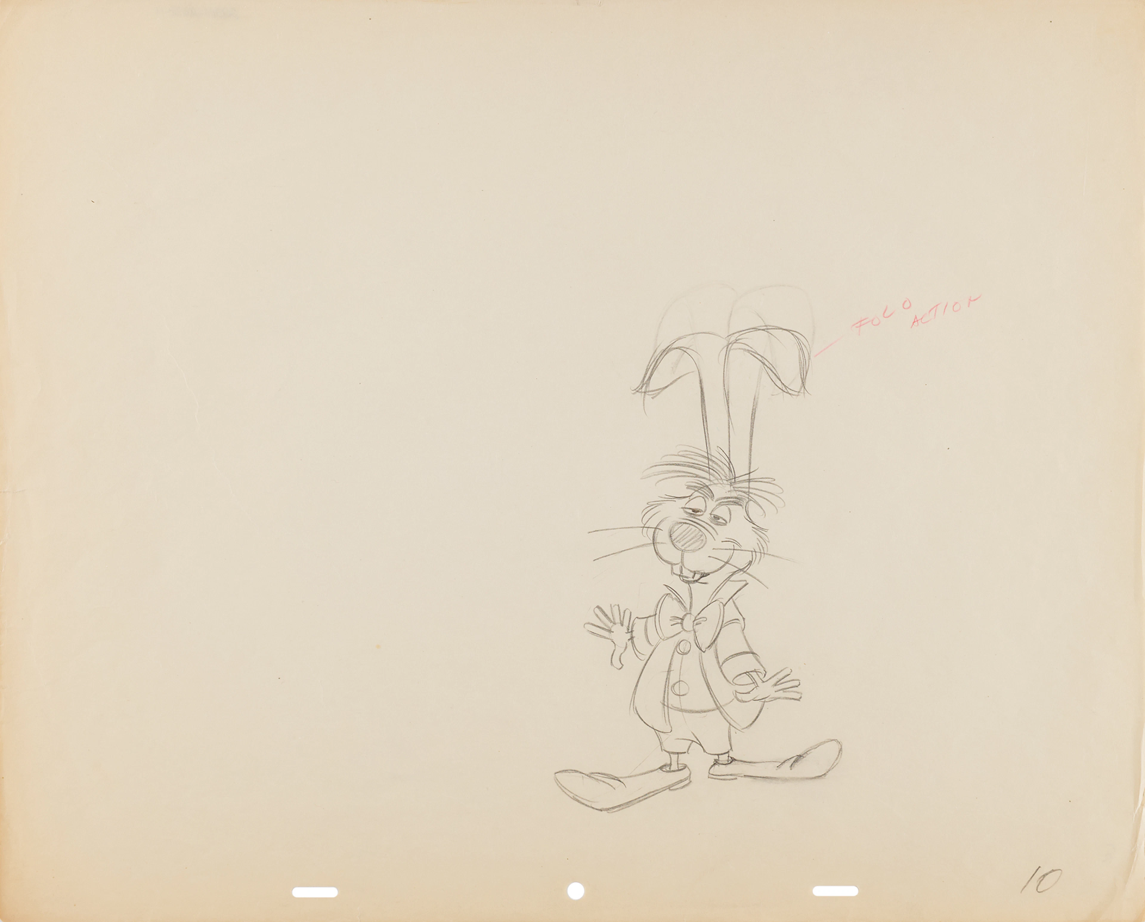 March Hare preliminary production drawing from Alice in Wonderland
