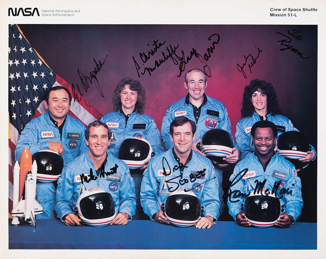 Space Shuttle Challenger Signed Photograph