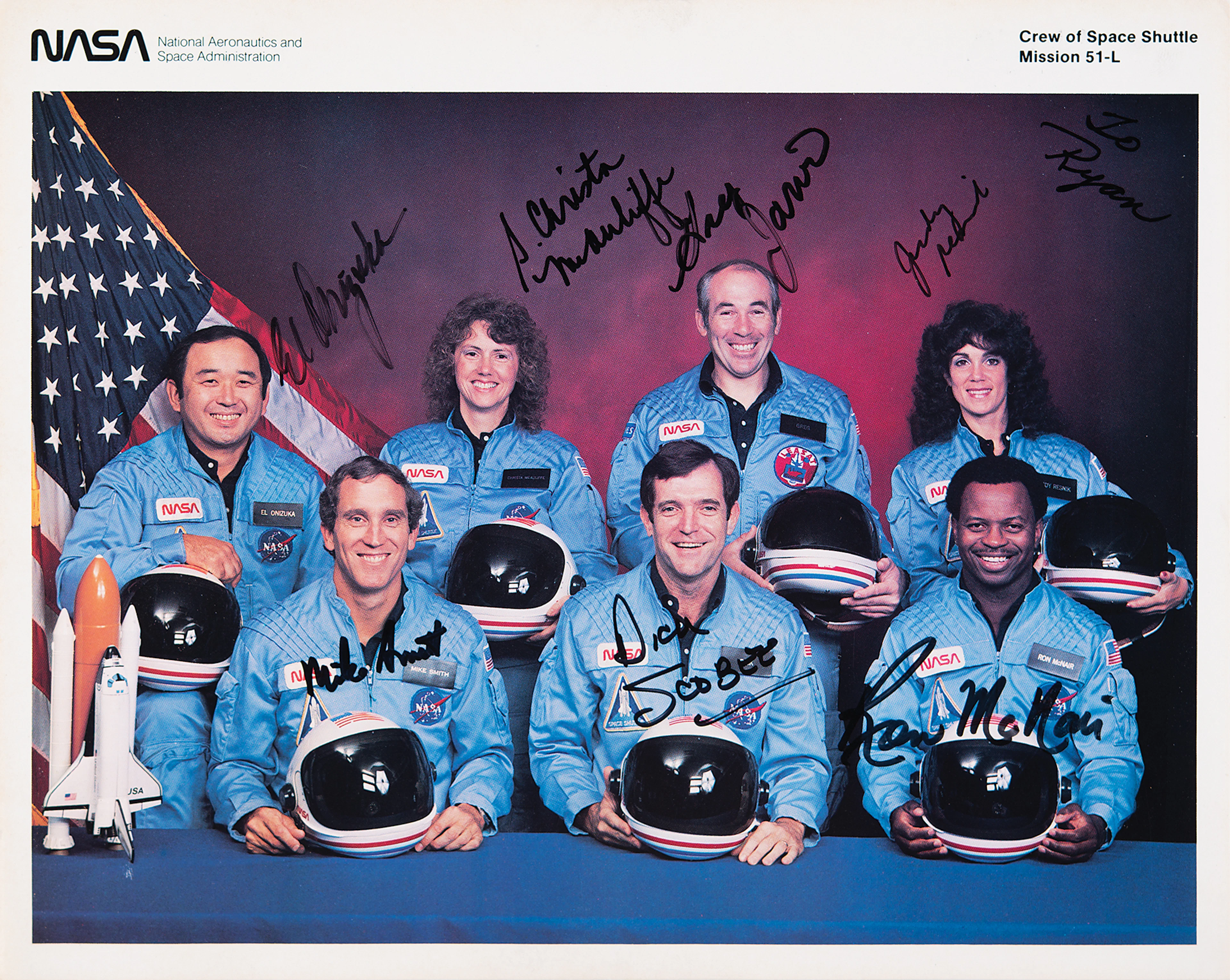 Space Shuttle Challenger Signed Photograph