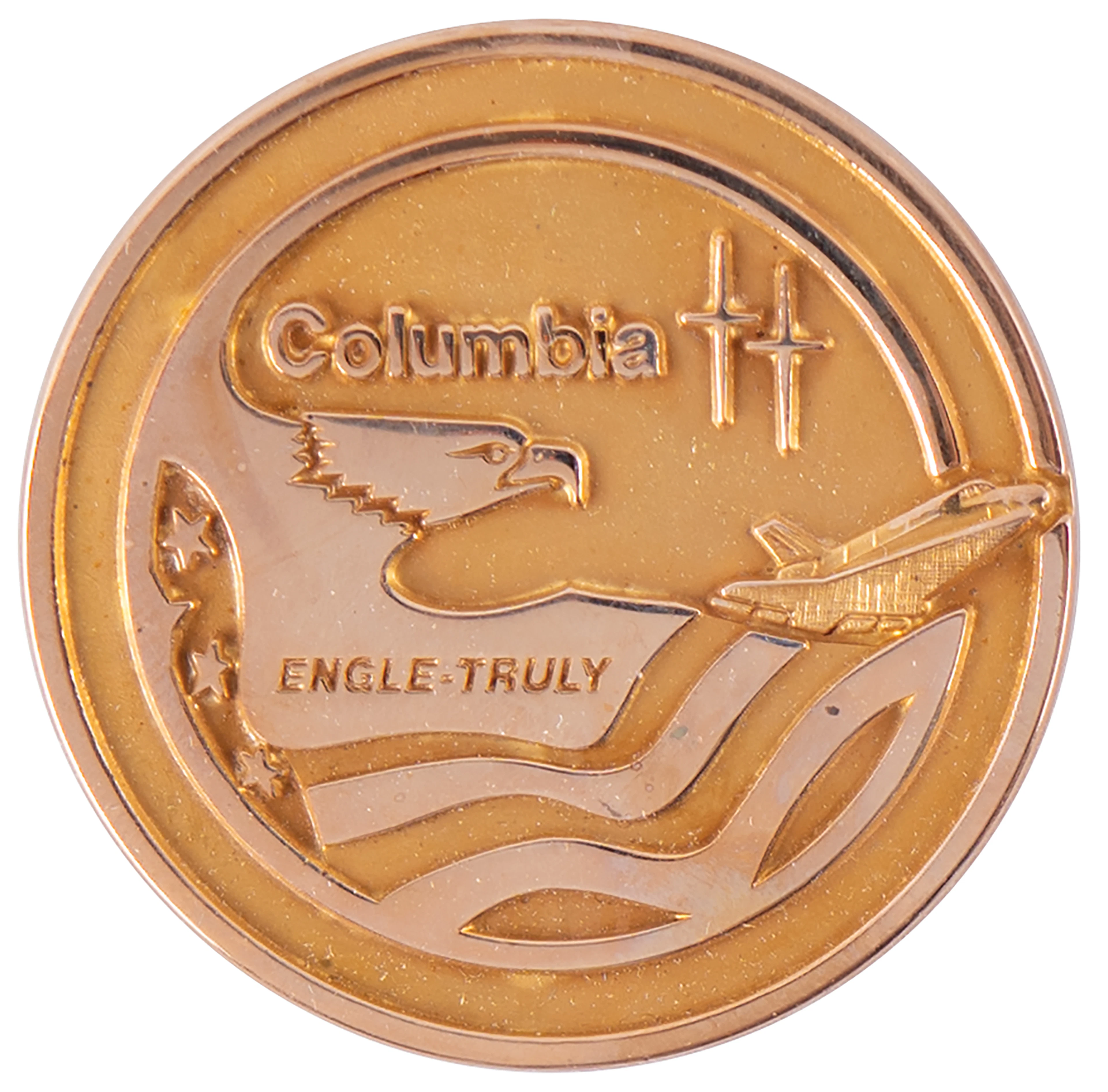 STS-2 Unflown Gold Robbins Medallion - From the Personal Collection