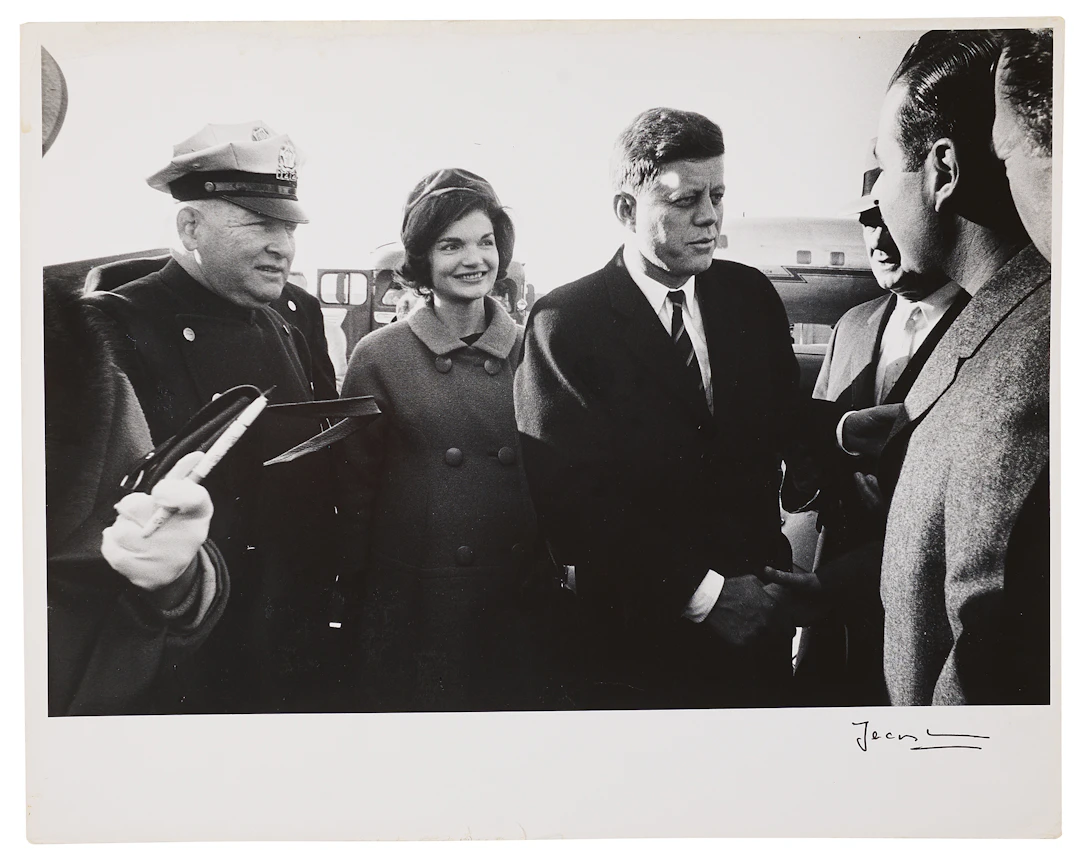 John and Jacqueline Kennedy Vintage Photograph Signed by Jacques Lowe (1960)