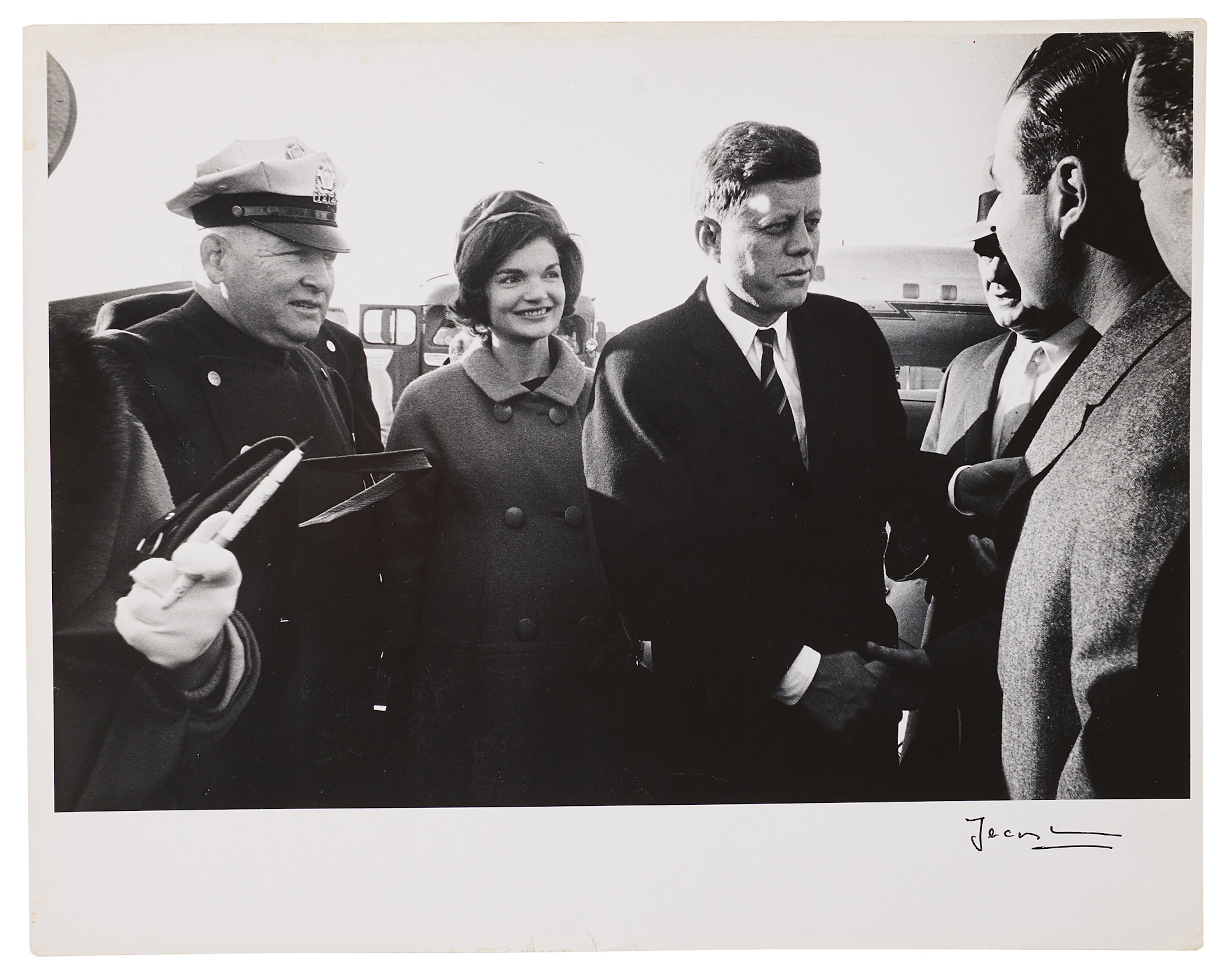 John and Jacqueline Kennedy Original Oversized Photograph Signed by