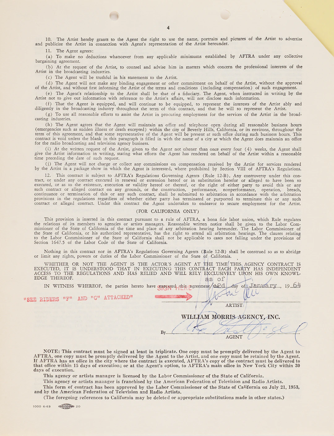 Steve McQueen Document Signed