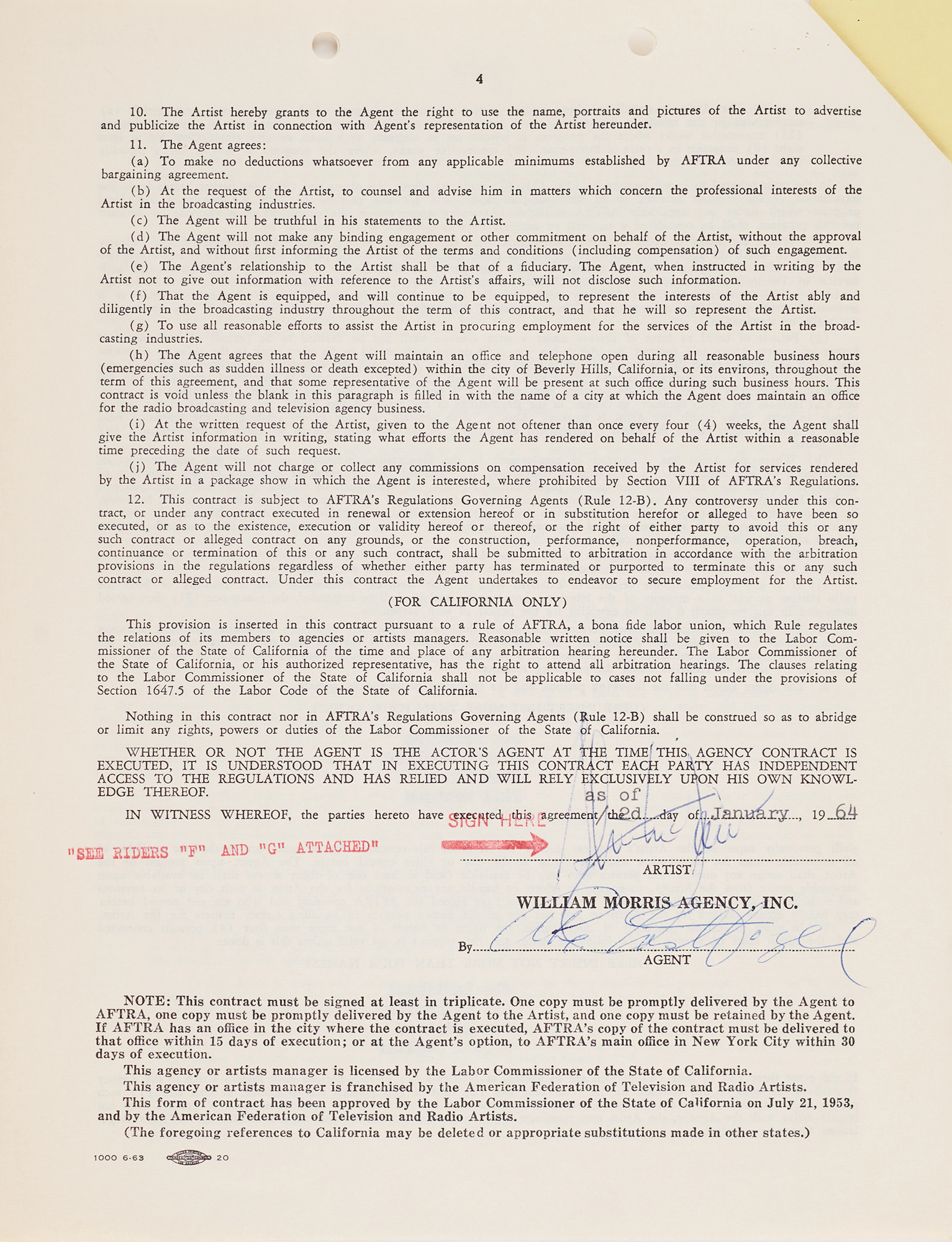 Steve McQueen Document Signed