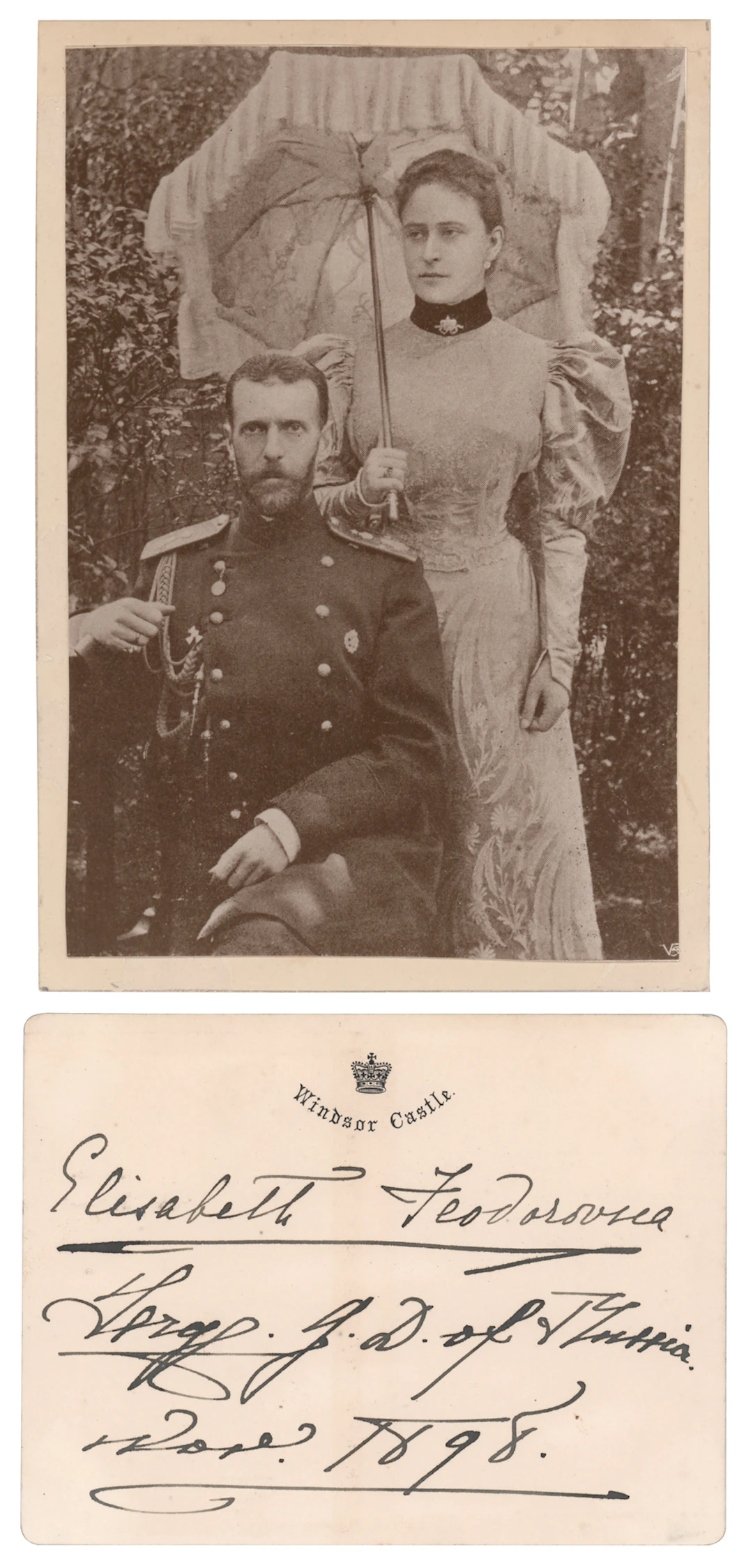 Elisabeth Feodorovna and Sergei Alexandrovich of Russia Signatures