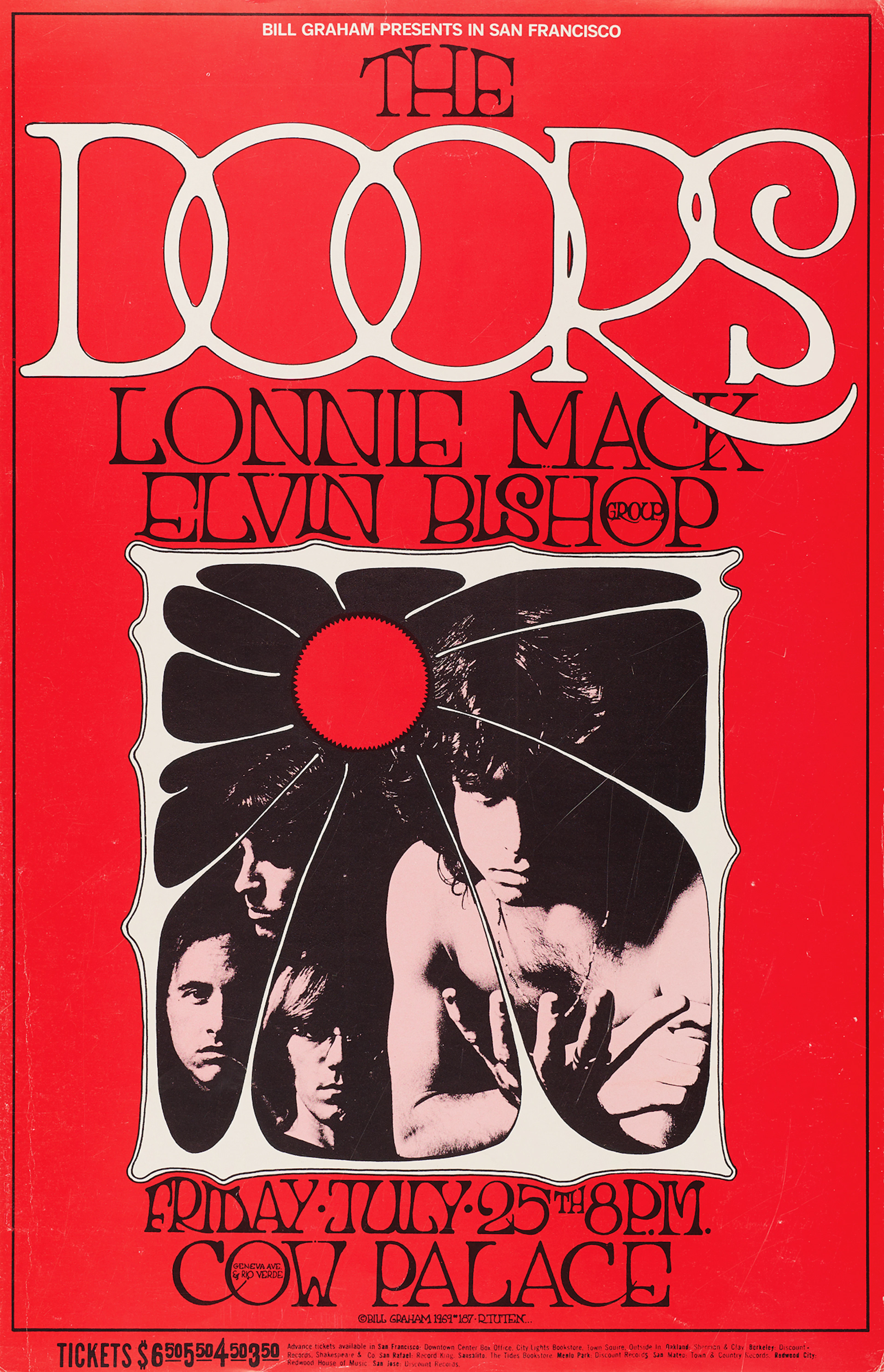 The Doors 1969 Cow Palace Concert Poster (14˝ x 21.5˝)
