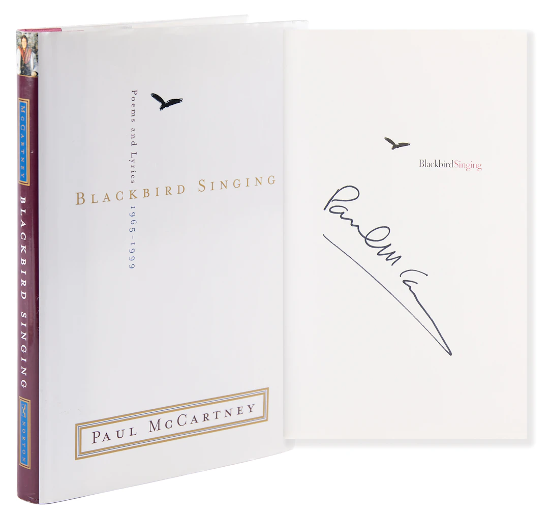 Beatles: Paul McCartney Signed Book - Blackbird Singing: Poems and