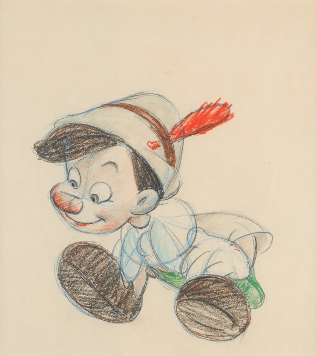 Pinocchio preproduction concept drawing from Pinocchio - From the