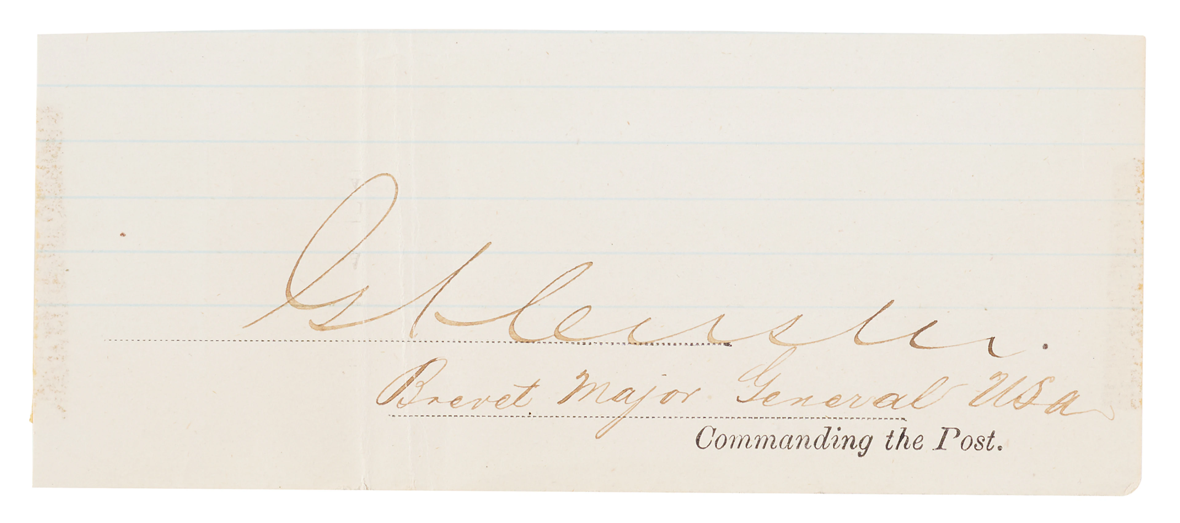 George A. Custer Signature