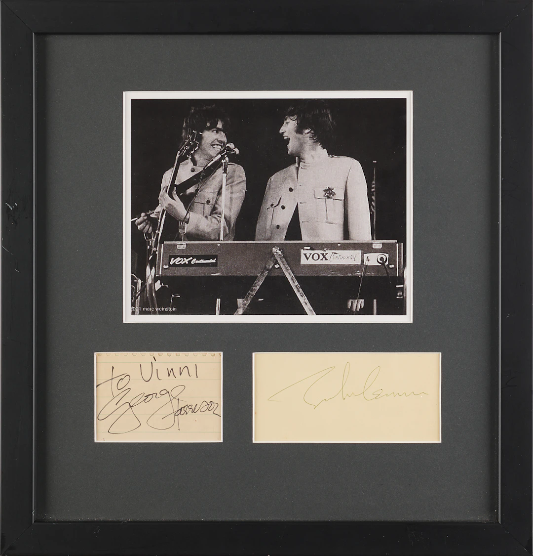 Beatles: John Lennon and George Harrison Signatures