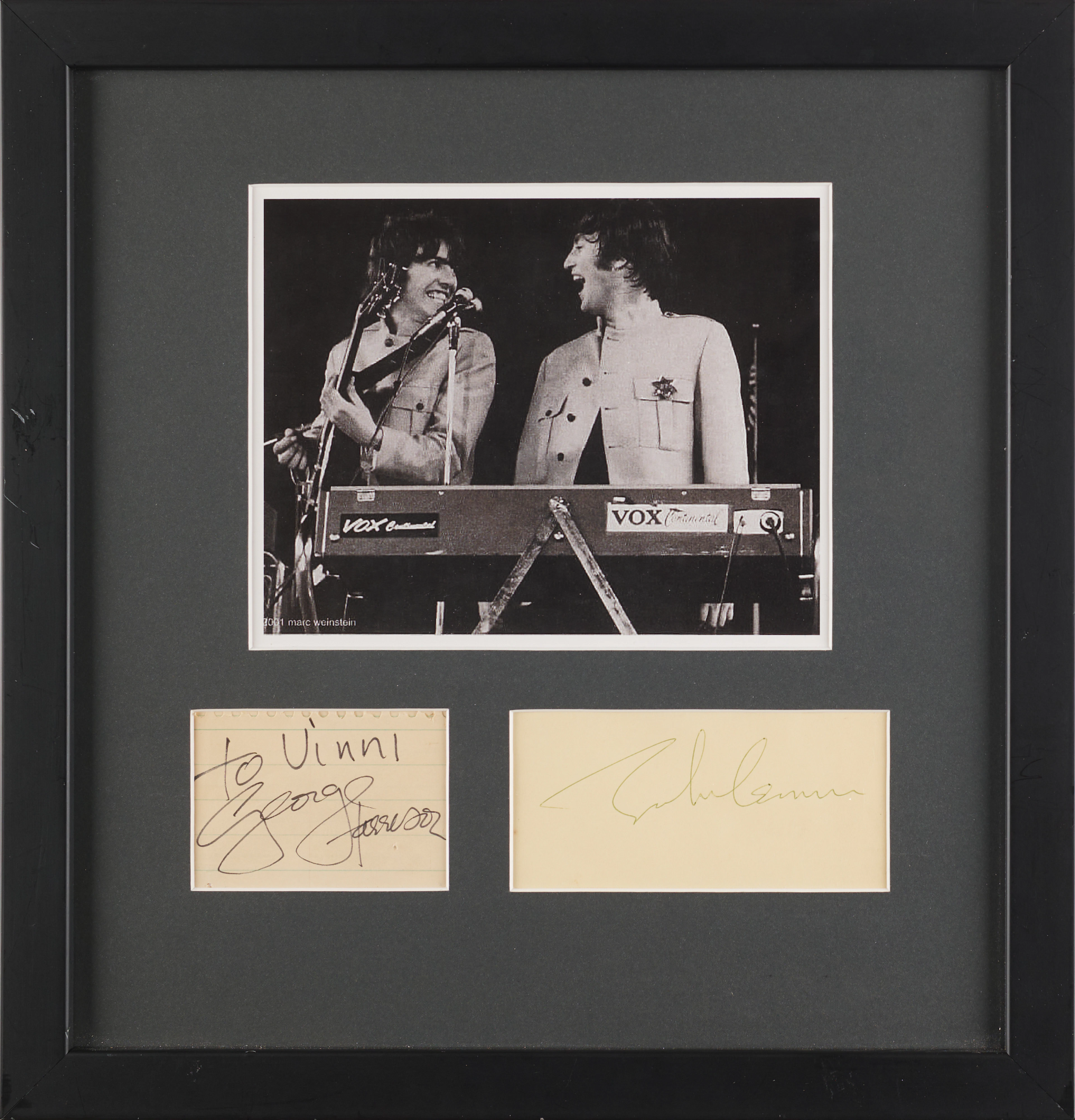 Beatles: John Lennon and George Harrison Signatures