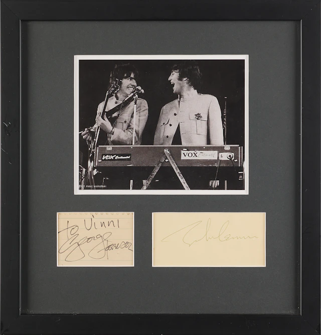 Beatles: John Lennon and George Harrison Signatures