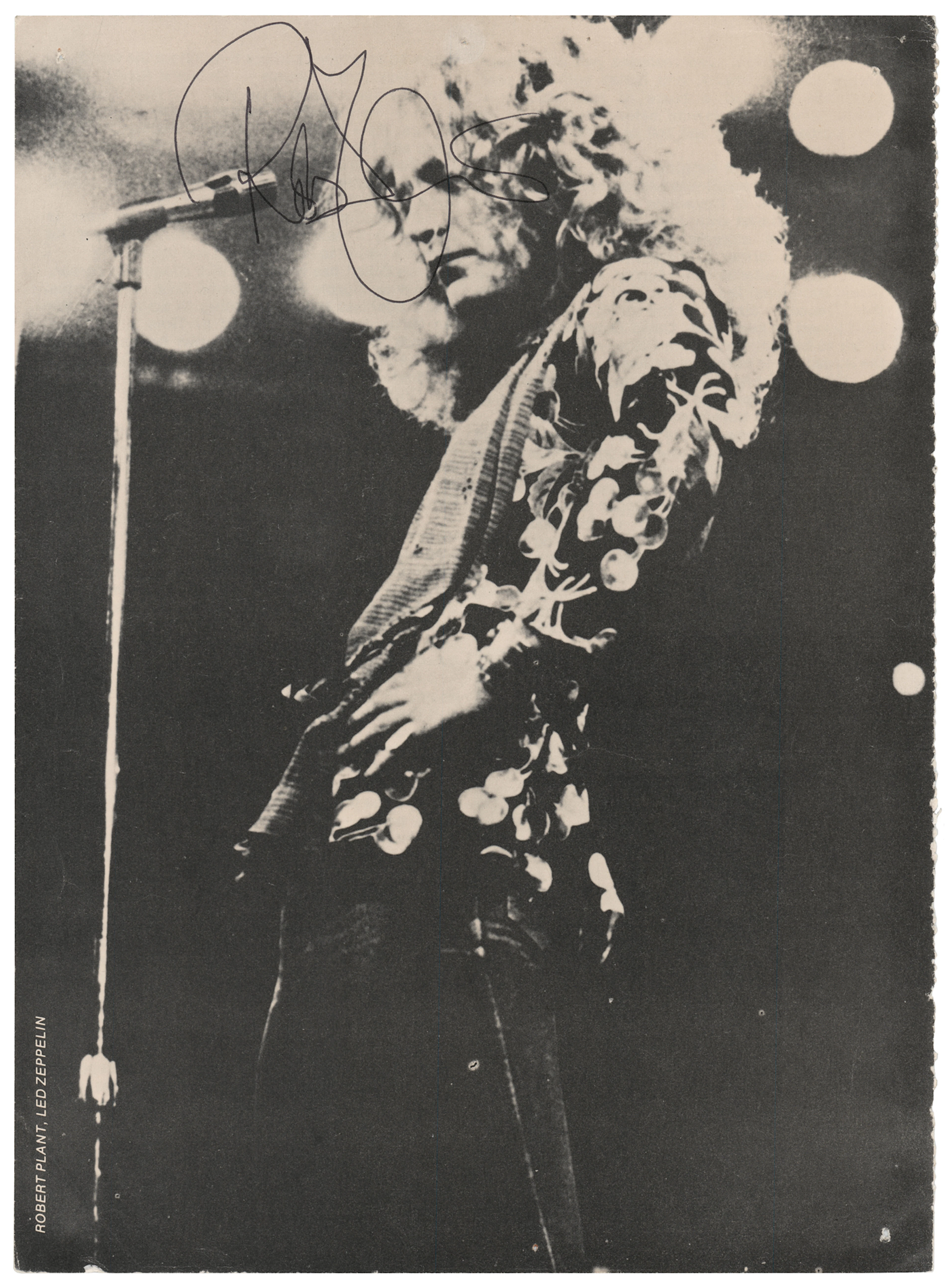 Led Zeppelin: Robert Plant Signed Photograph