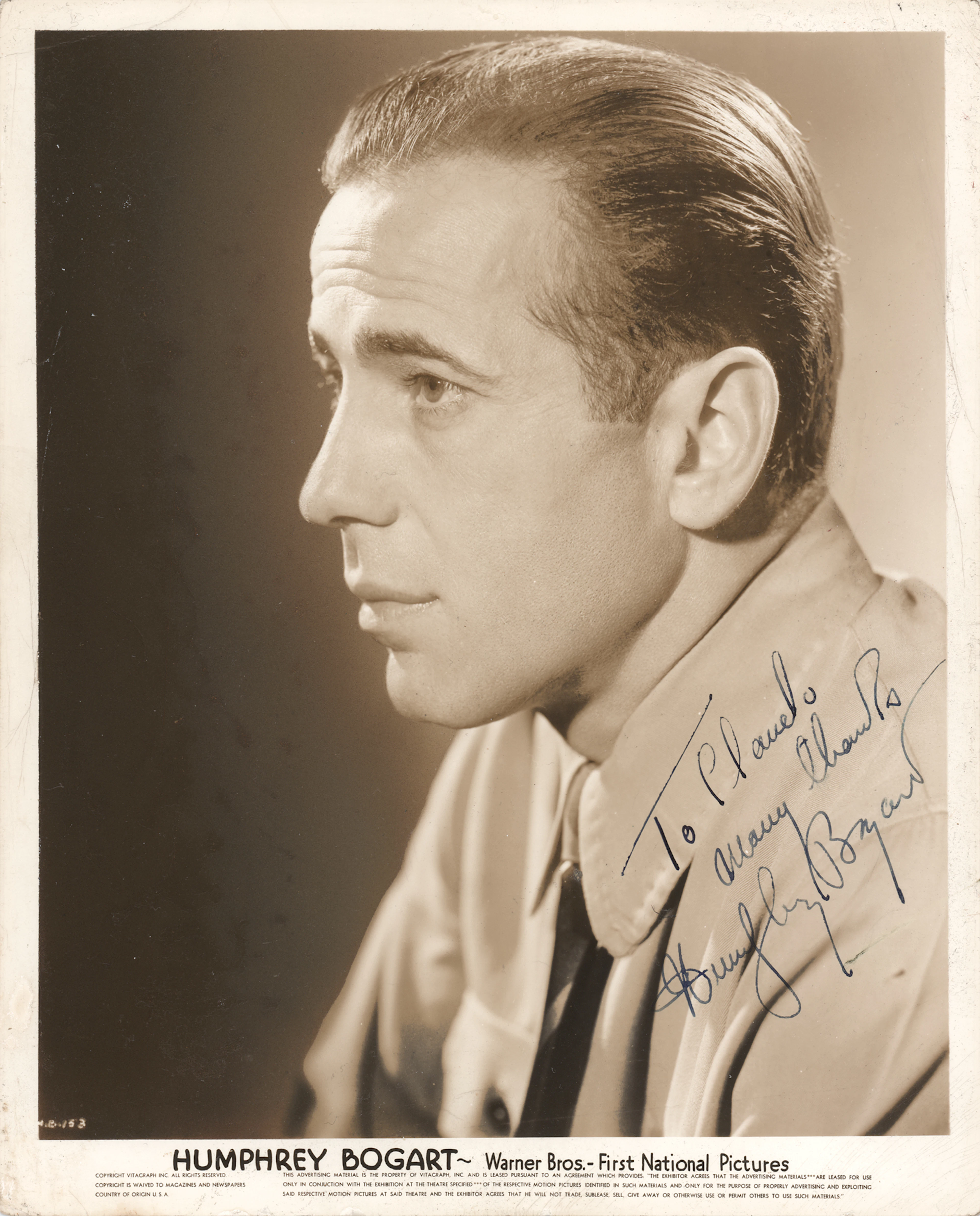 Humphrey Bogart Signed Photograph