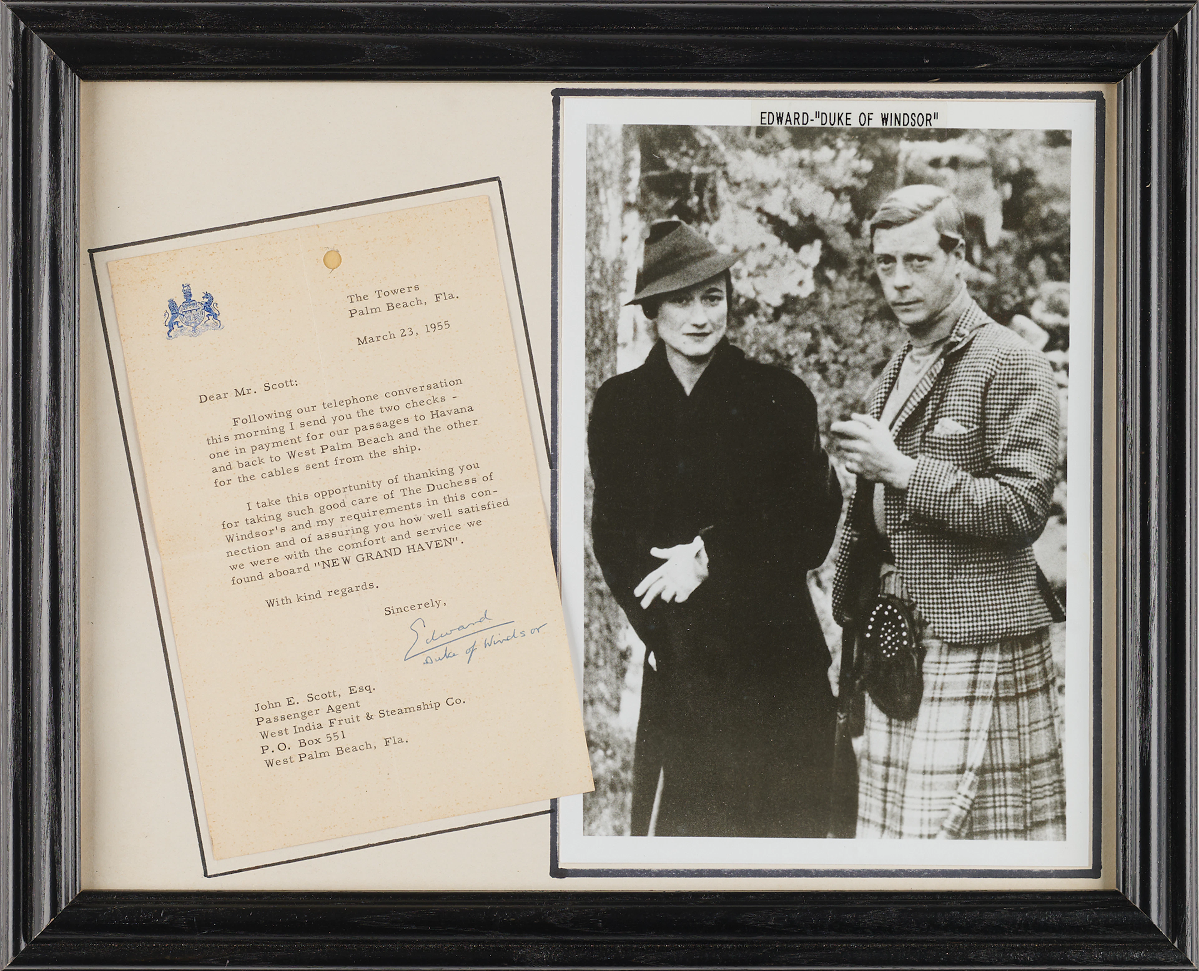 King Edward VIII Typed Letter Signed