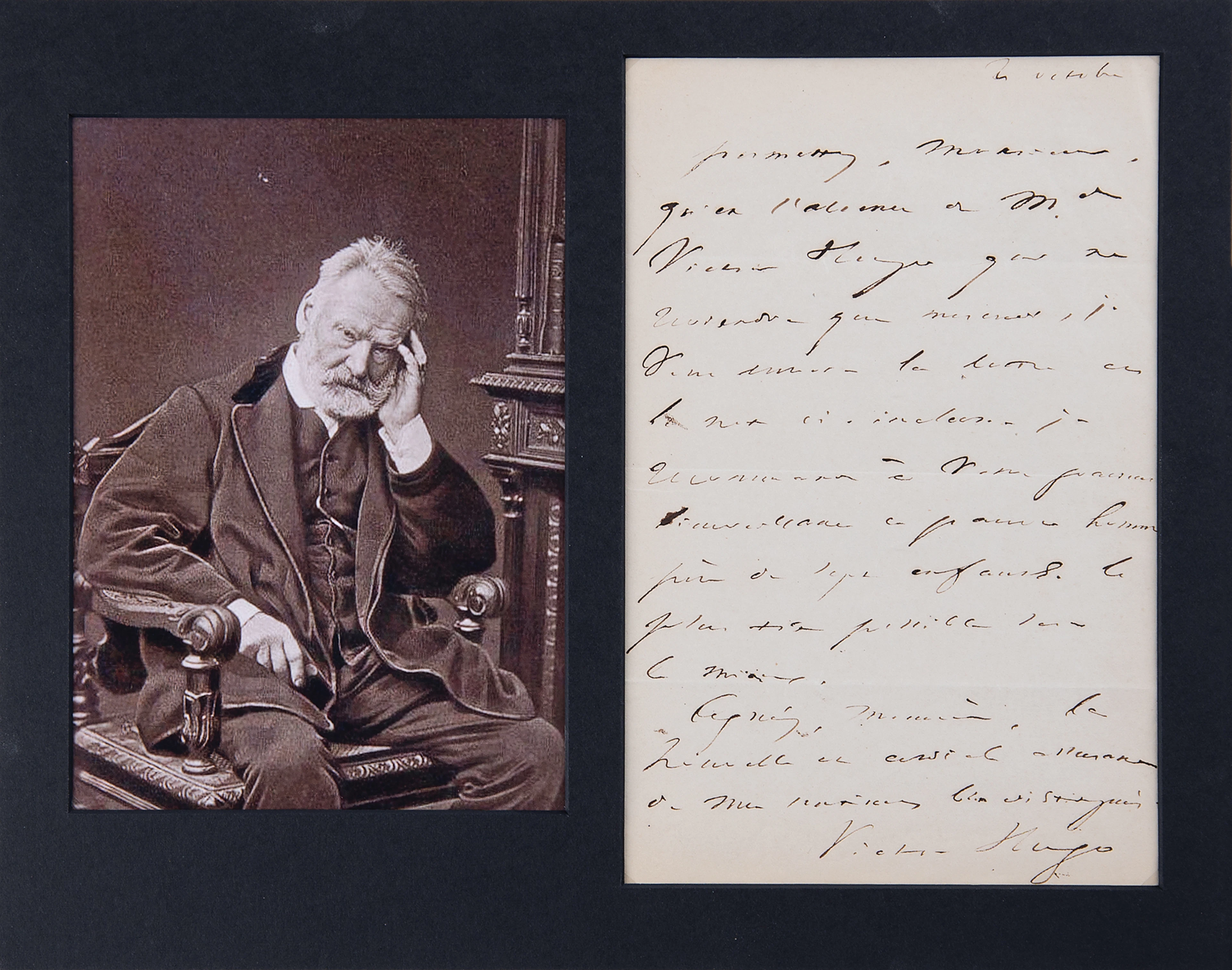Victor Hugo Autograph Letter Signed