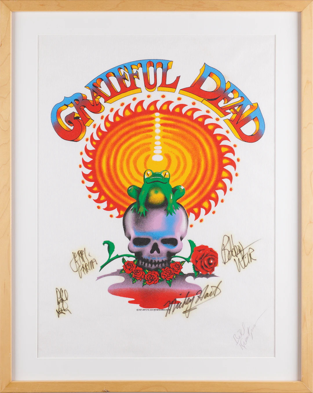 Grateful Dead Signed Pellon - 1987 Mountain Aire Festival