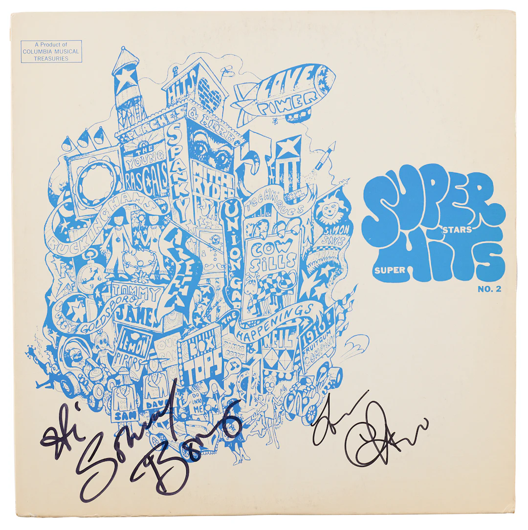 Sonny and Cher Signed Album - Super Stars Super Hits No. 2
