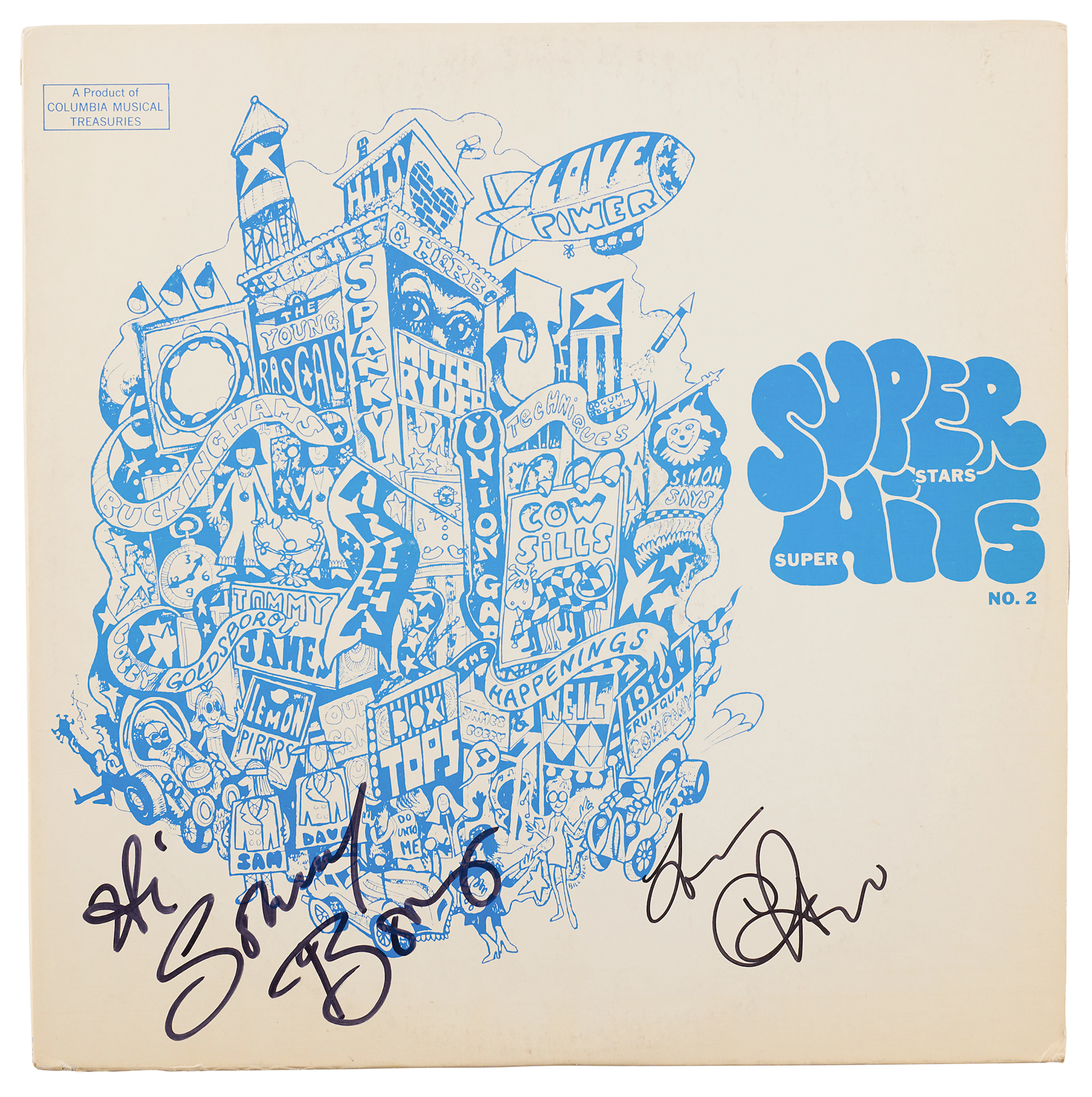 Sonny and Cher Signed Album - Super Stars Super Hits No. 2