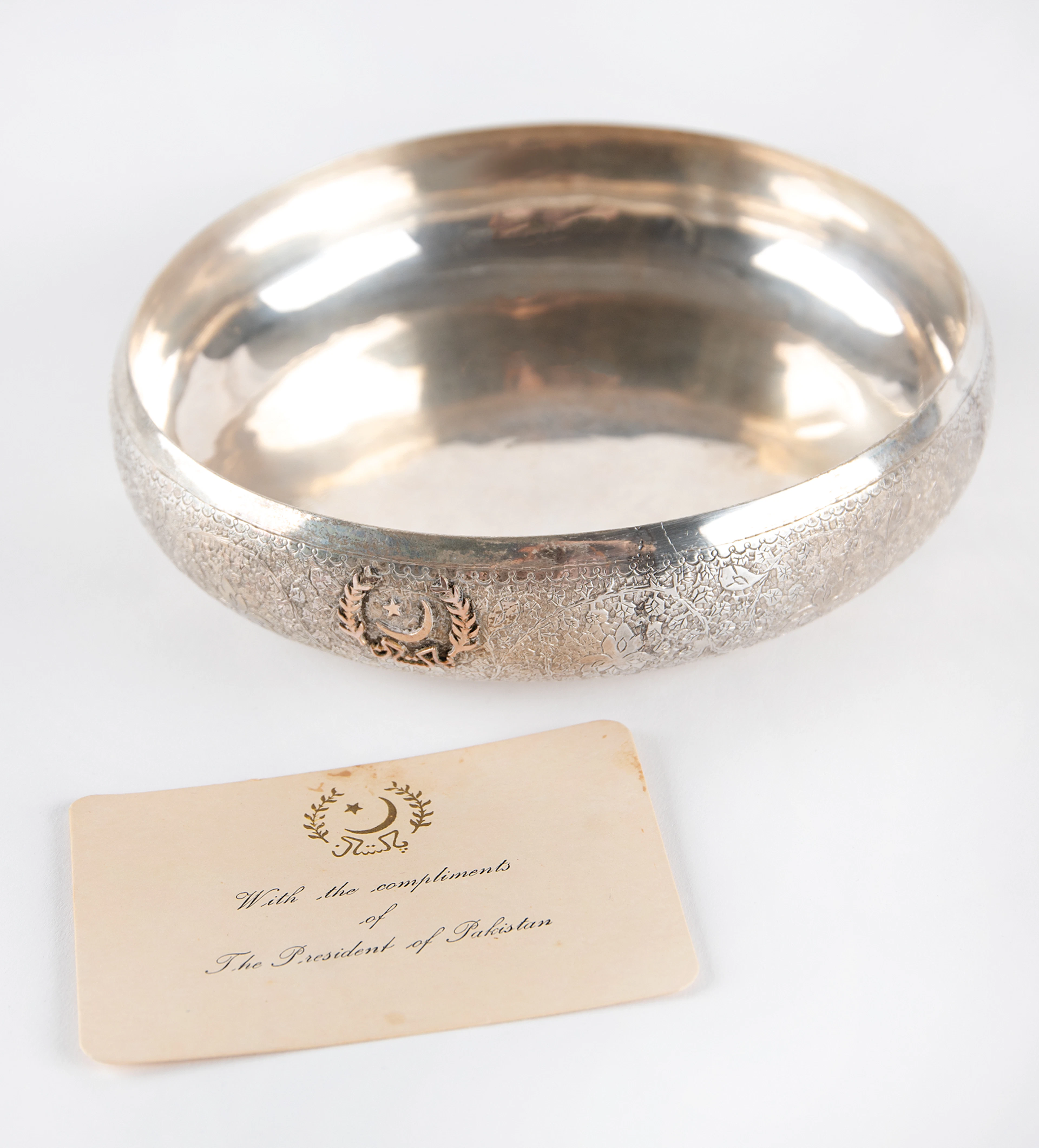 Jacqueline Kennedy: 1962 Pakistan Goodwill Tour Silver Gift Bowl