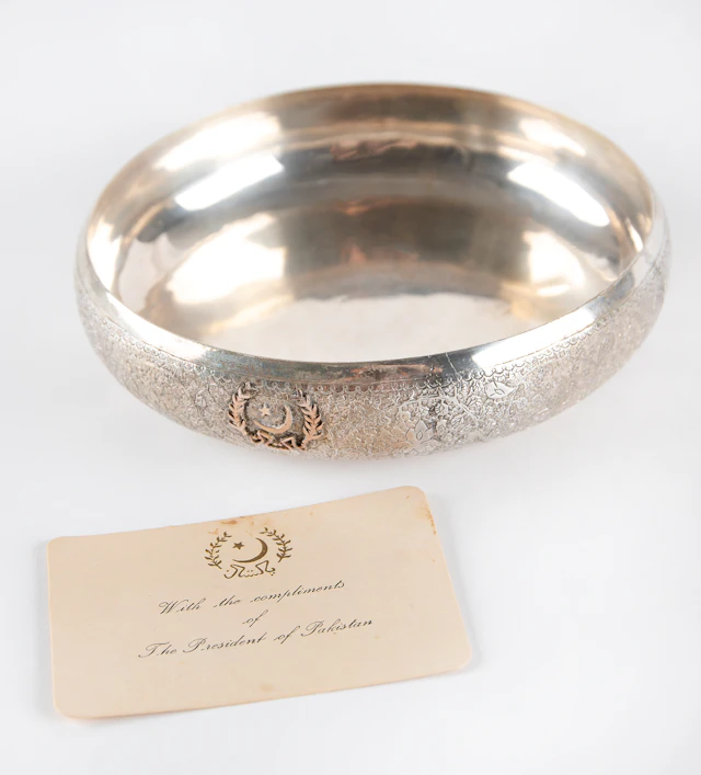 Jacqueline Kennedy: 1962 Pakistan Goodwill Tour Silver Gift Bowl
